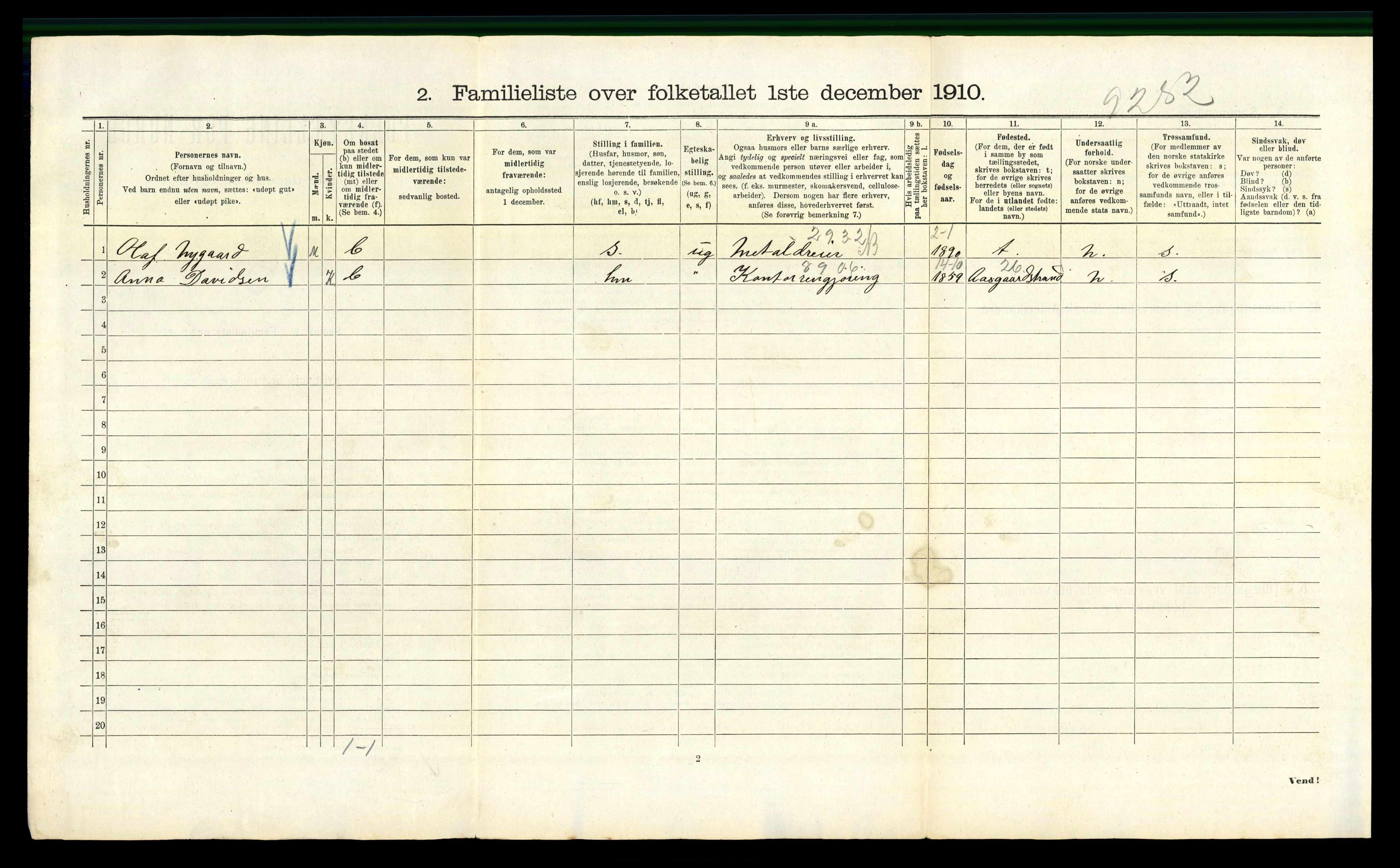 RA, 1910 census for Kristiania, 1910, p. 103440