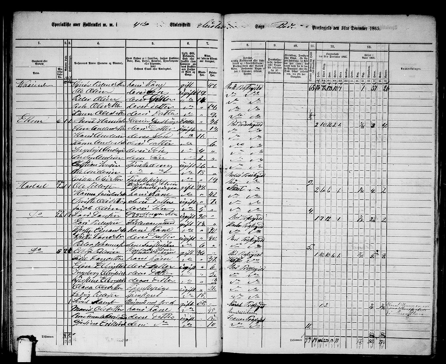 RA, 1865 census for Bud, 1865, p. 15