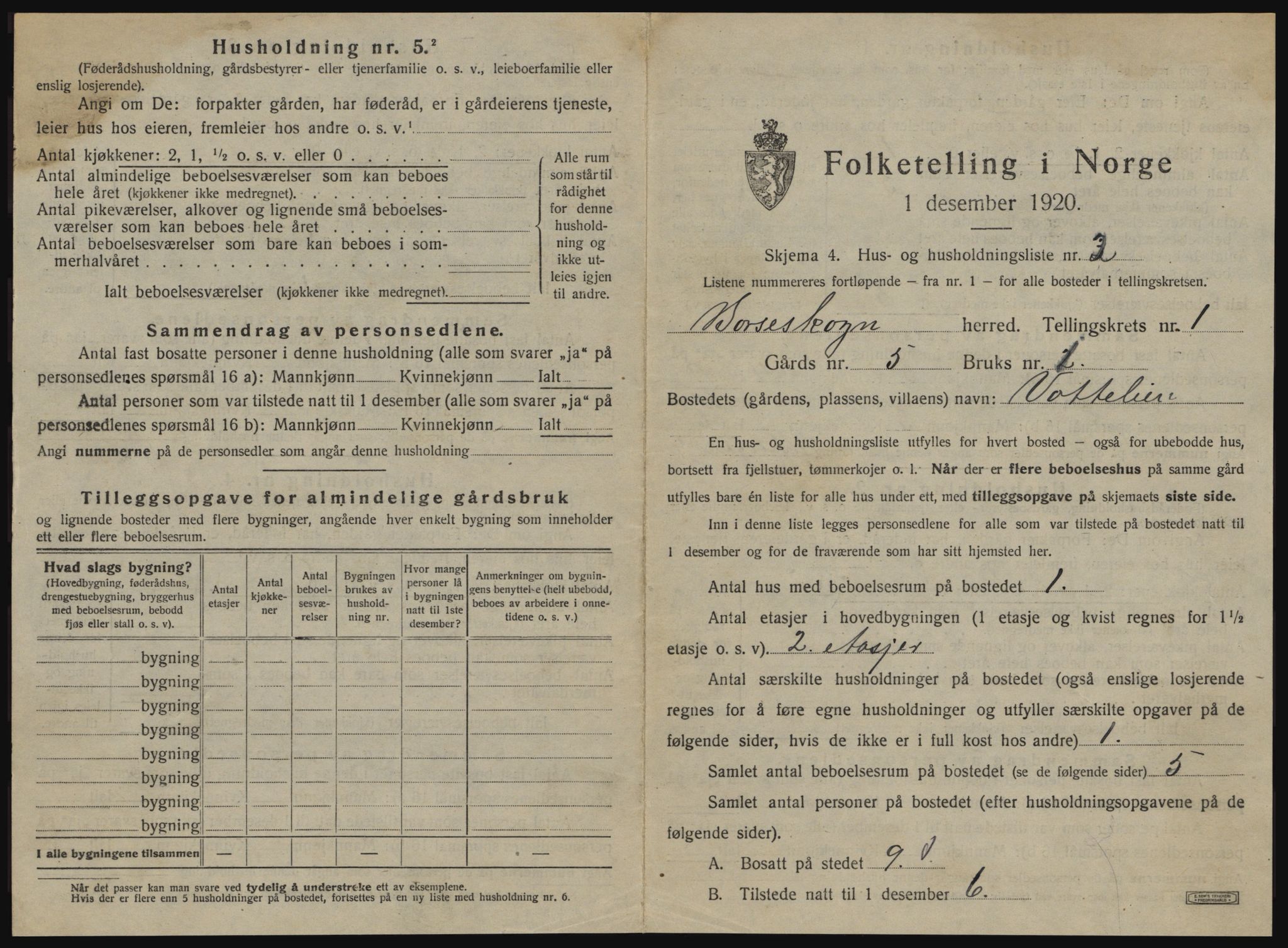 SAT, 1920 census for Børseskogn, 1920, p. 24