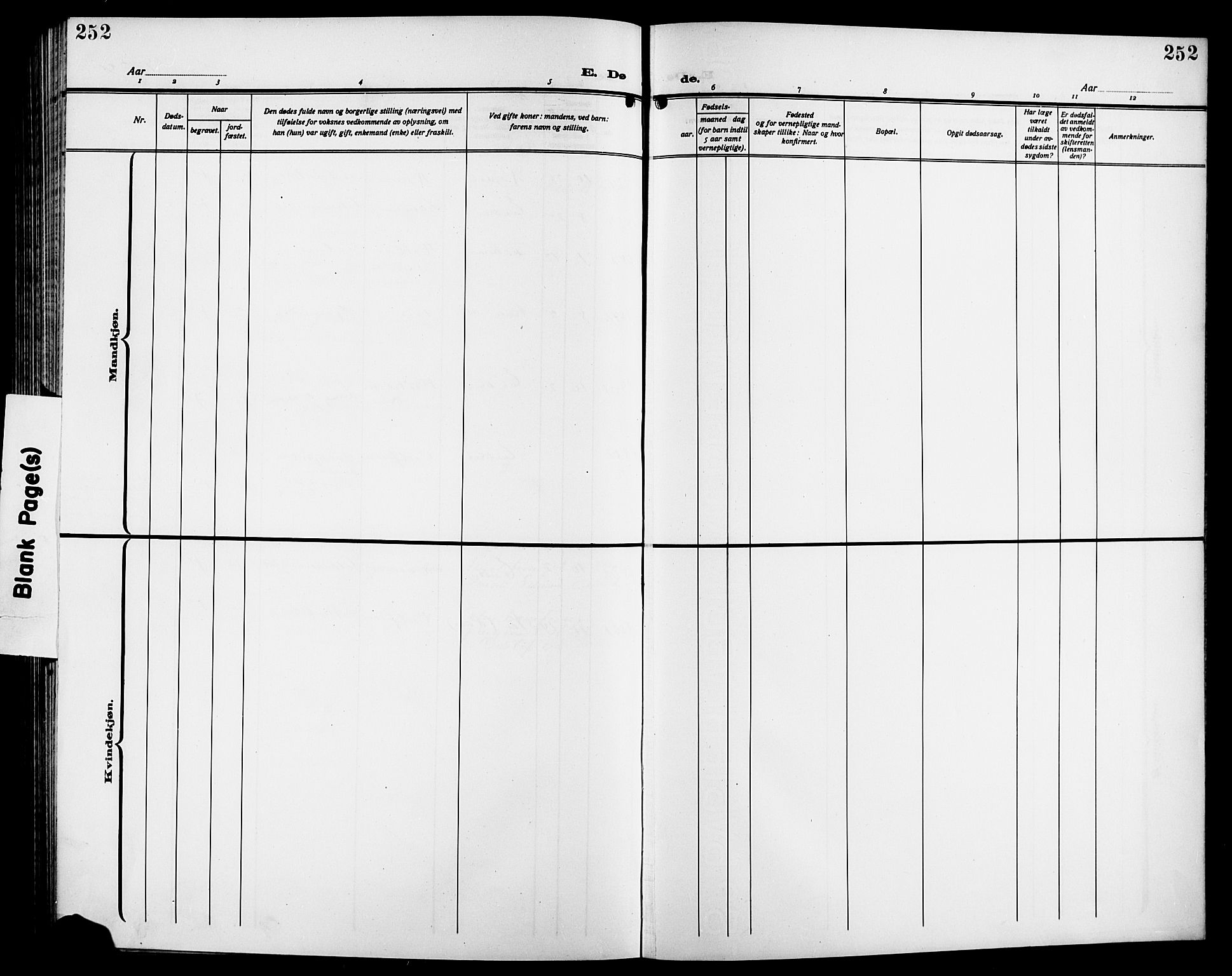 Eiker kirkebøker, AV/SAKO-A-4/G/Ga/L0009: Parish register (copy) no. I 9, 1915-1924, p. 252