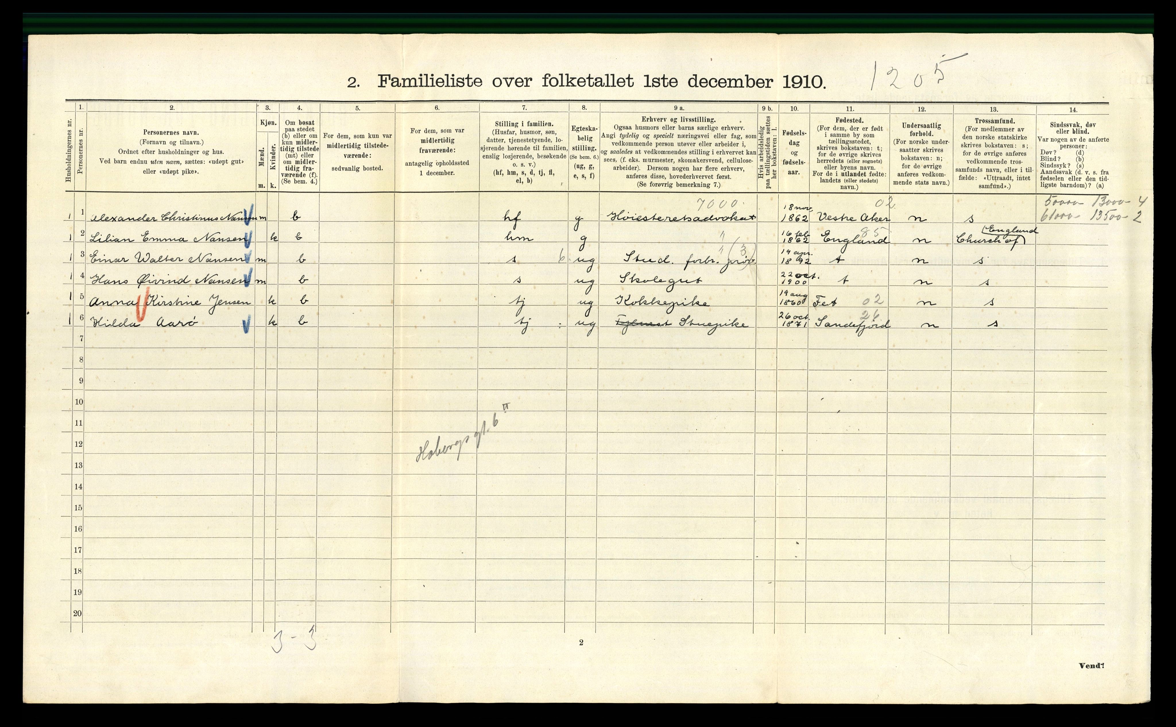 RA, 1910 census for Kristiania, 1910, p. 33006