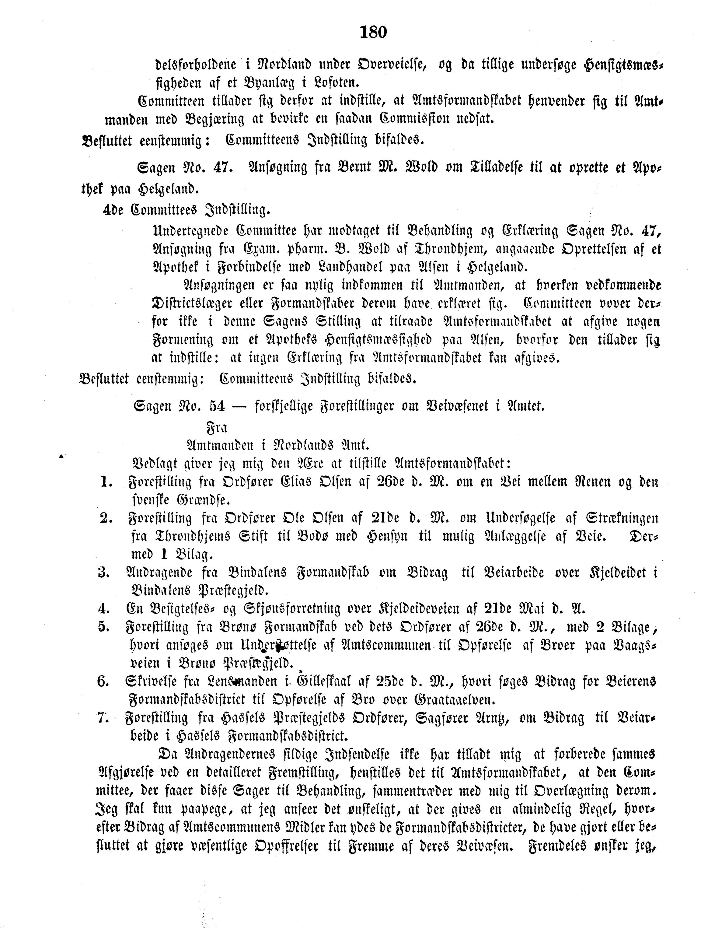 Nordland Fylkeskommune. Fylkestinget, AIN/NFK-17/176/A/Ac/L0003: Fylkestingsforhandlinger 1850-1860, 1850-1860