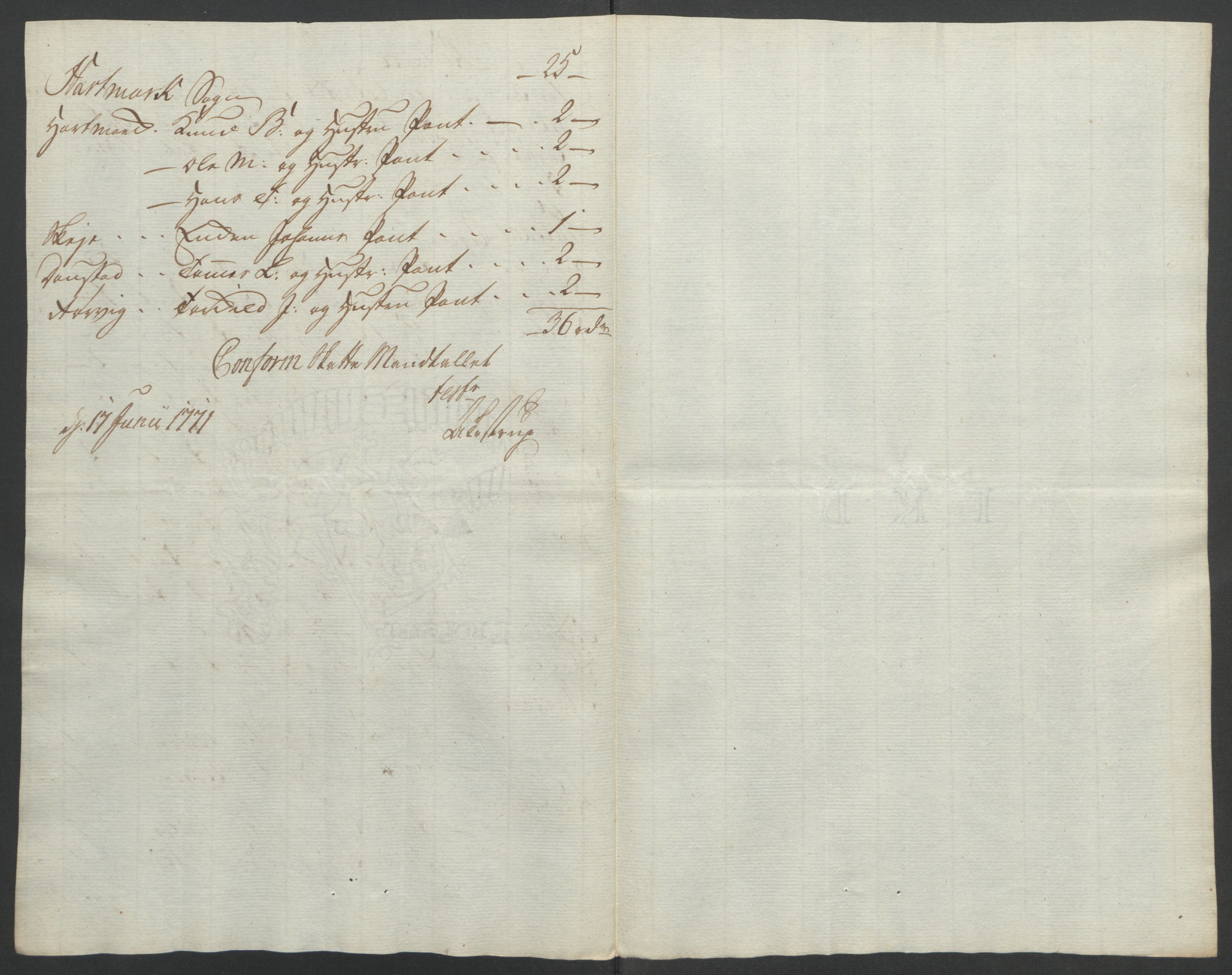 Rentekammeret inntil 1814, Reviderte regnskaper, Fogderegnskap, AV/RA-EA-4092/R45/L2704: Ekstraskatten Lista og Mandal, 1762-1768, p. 421