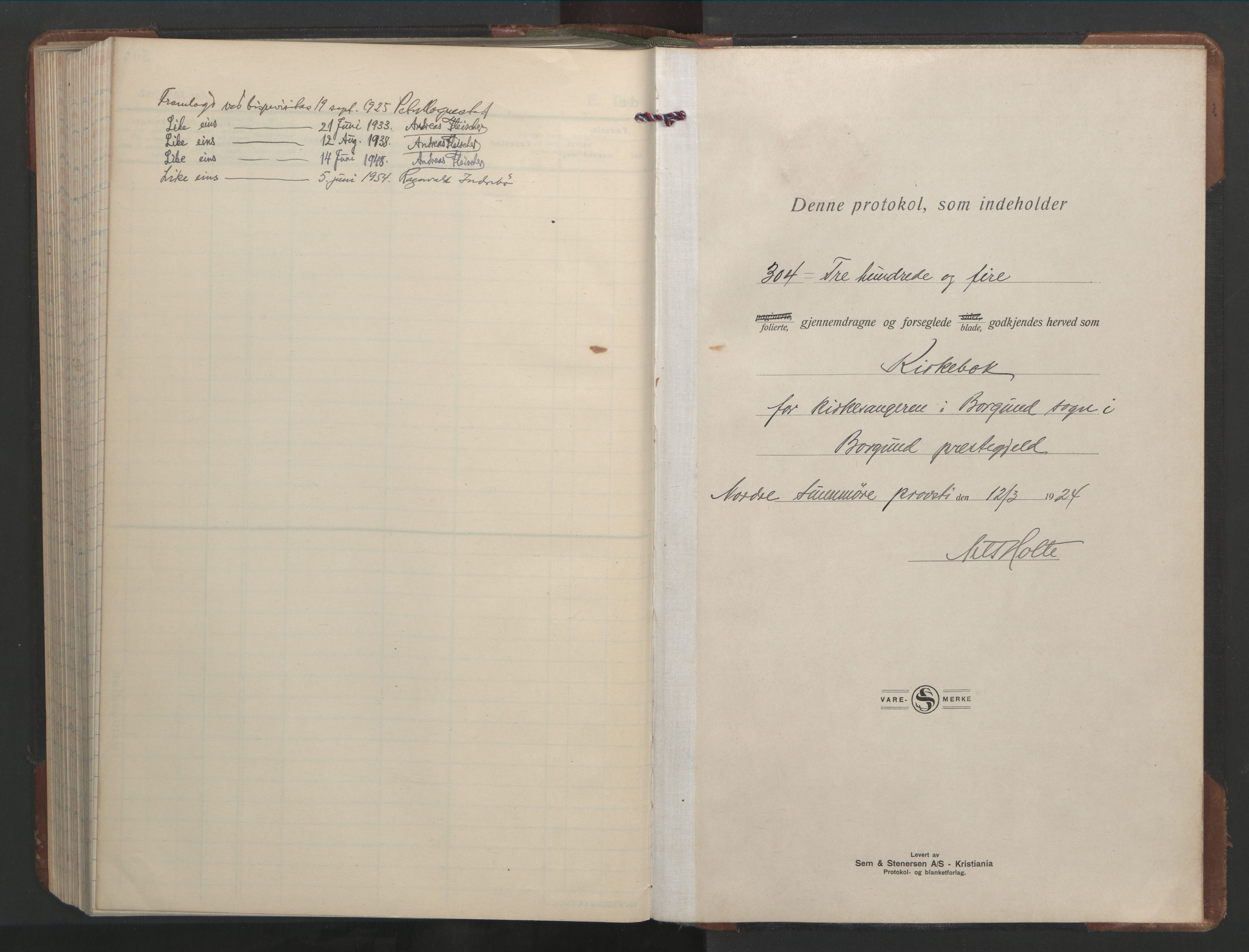 Ministerialprotokoller, klokkerbøker og fødselsregistre - Møre og Romsdal, SAT/A-1454/528/L0435: Parish register (copy) no. 528C16, 1923-1957, p. 297