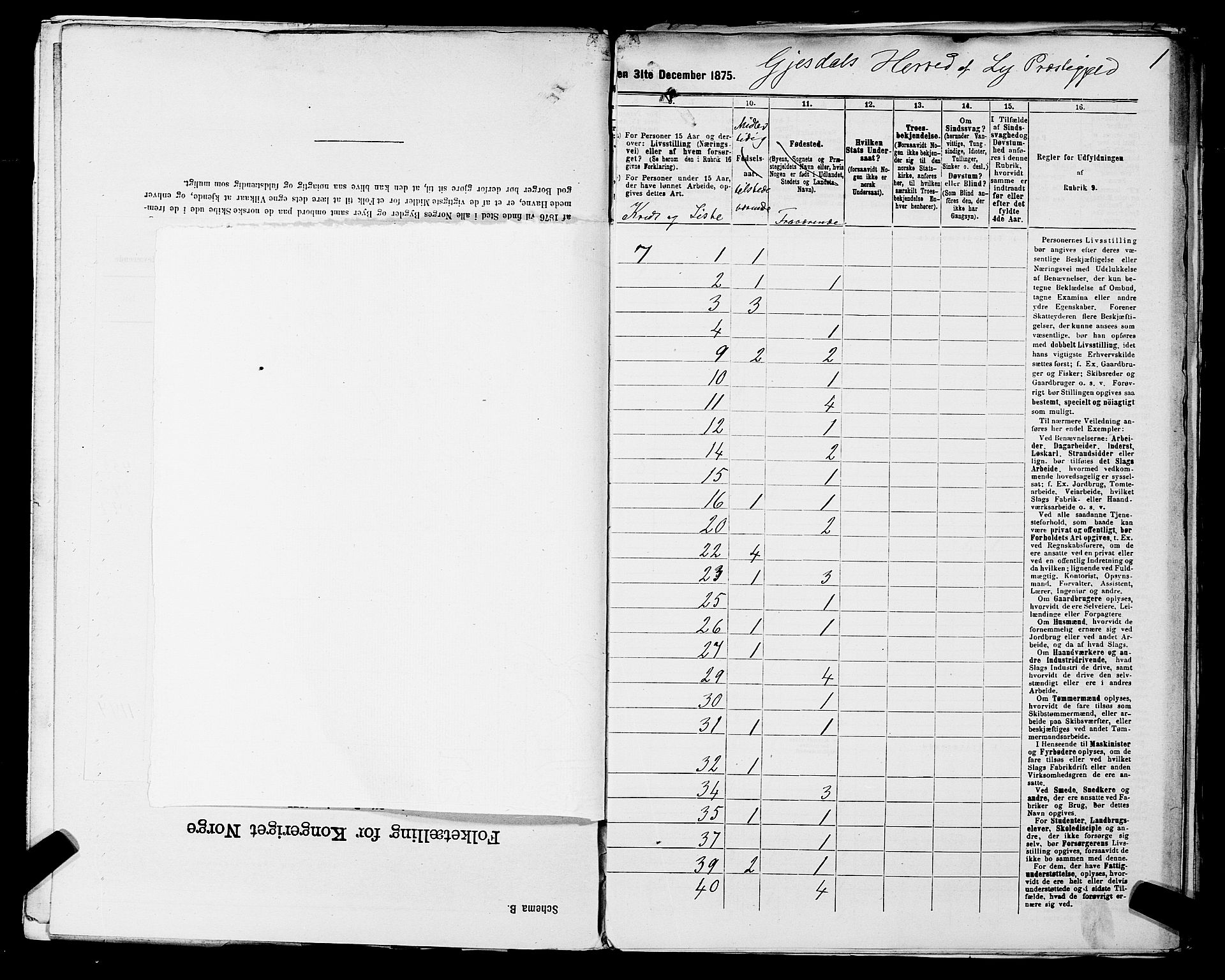 SAST, 1875 census for 1121P Lye, 1875, p. 41