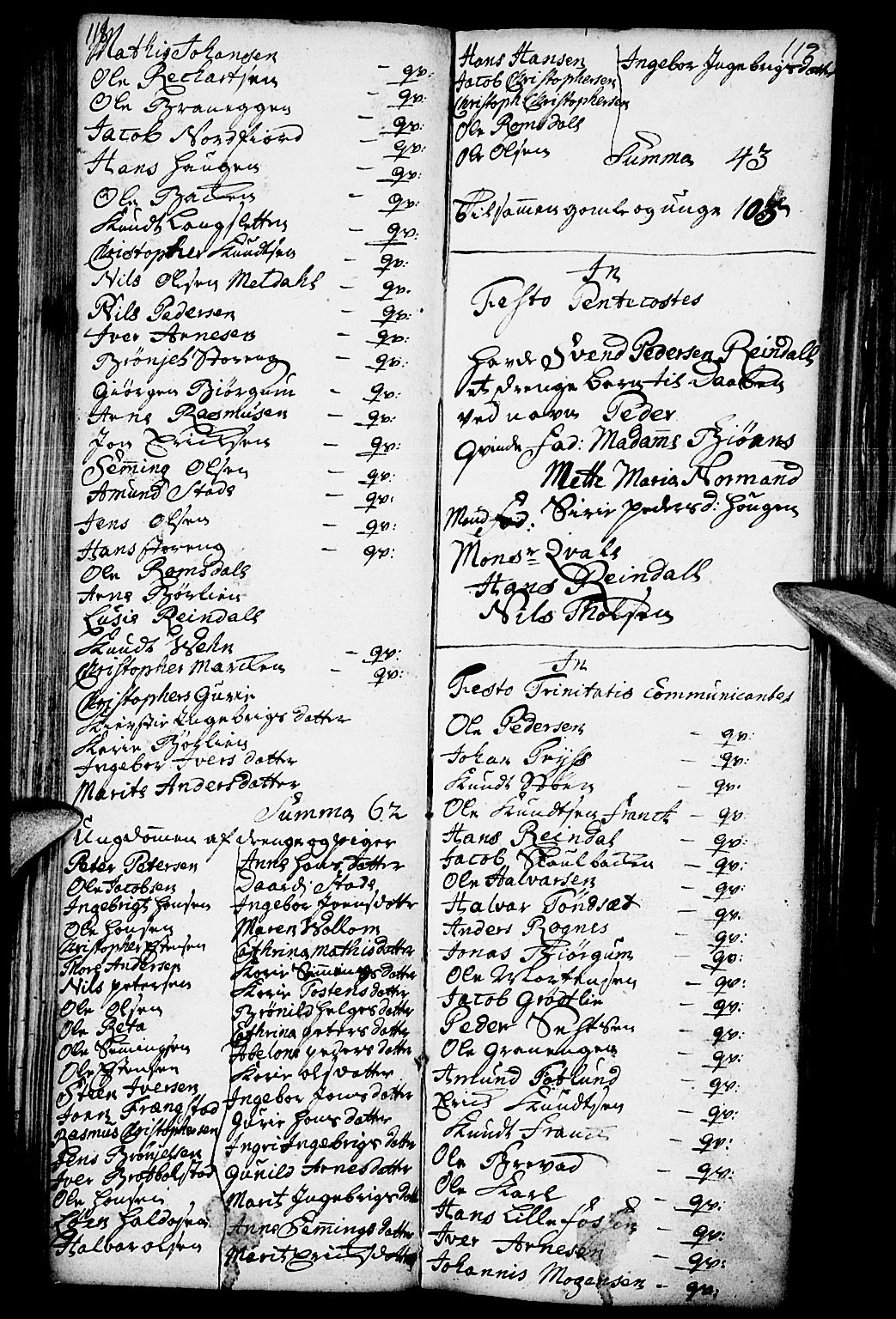 Kvikne prestekontor, SAH/PREST-064/H/Ha/Haa/L0001: Parish register (official) no. 1, 1740-1756, p. 118-119