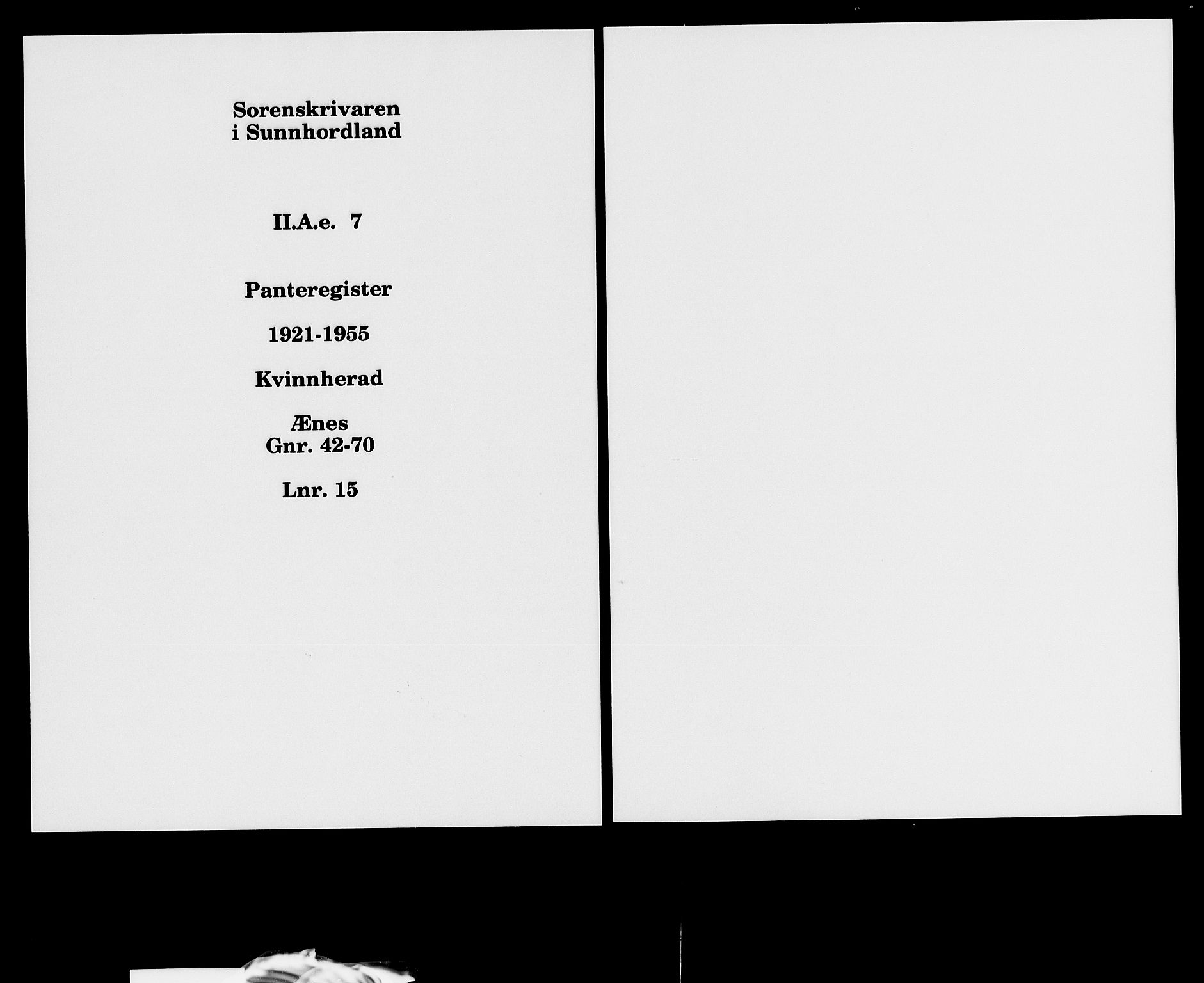 Sunnhordland sorenskrivar, SAB/A-2401/1/G/Ga/Gae/L0007: Mortgage register no. II.A.e.7, 1921-1955