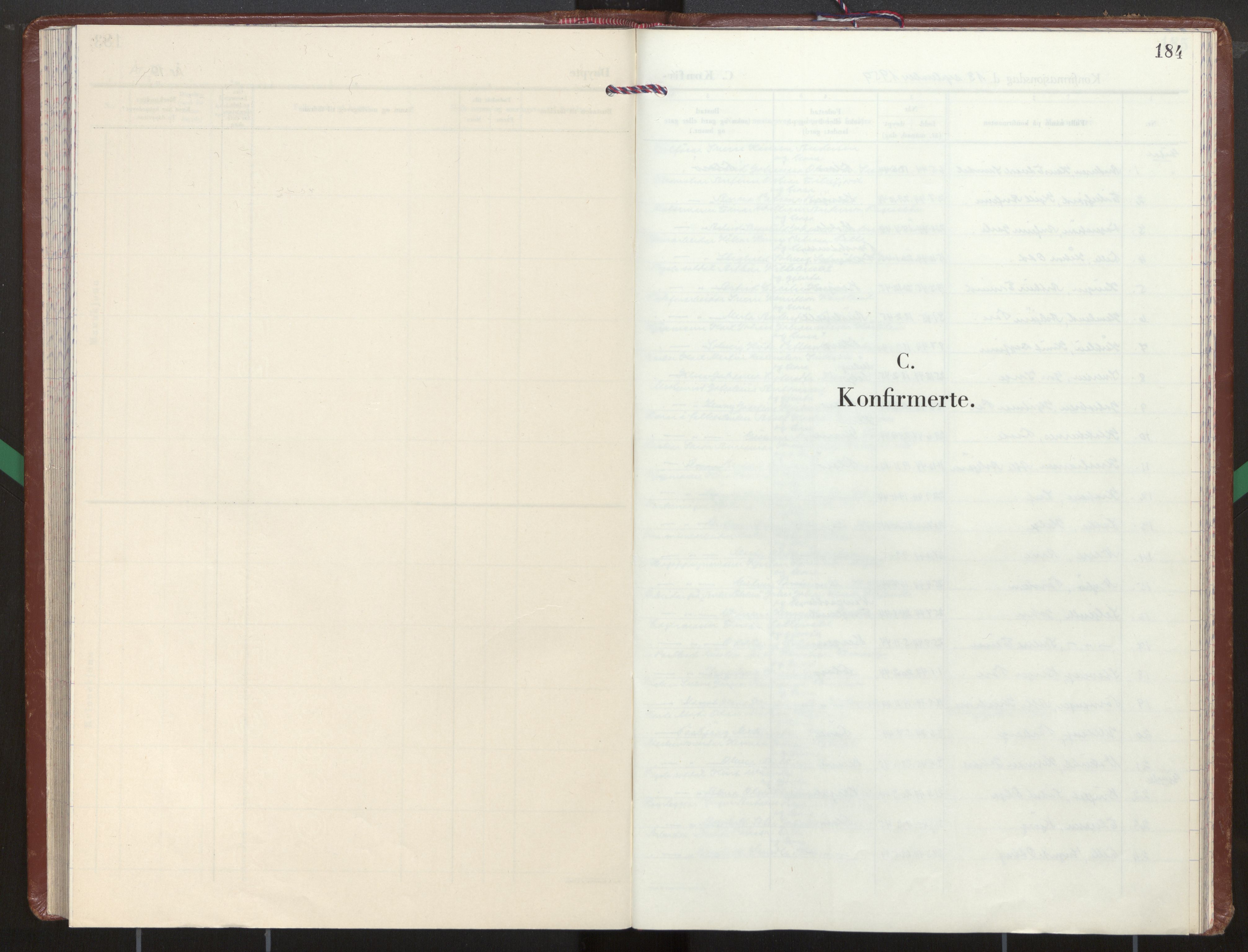 Kinn sokneprestembete, SAB/A-80801/H/Haa/Haac/L0006: Parish register (official) no. C 6, 1959-1974, p. 184