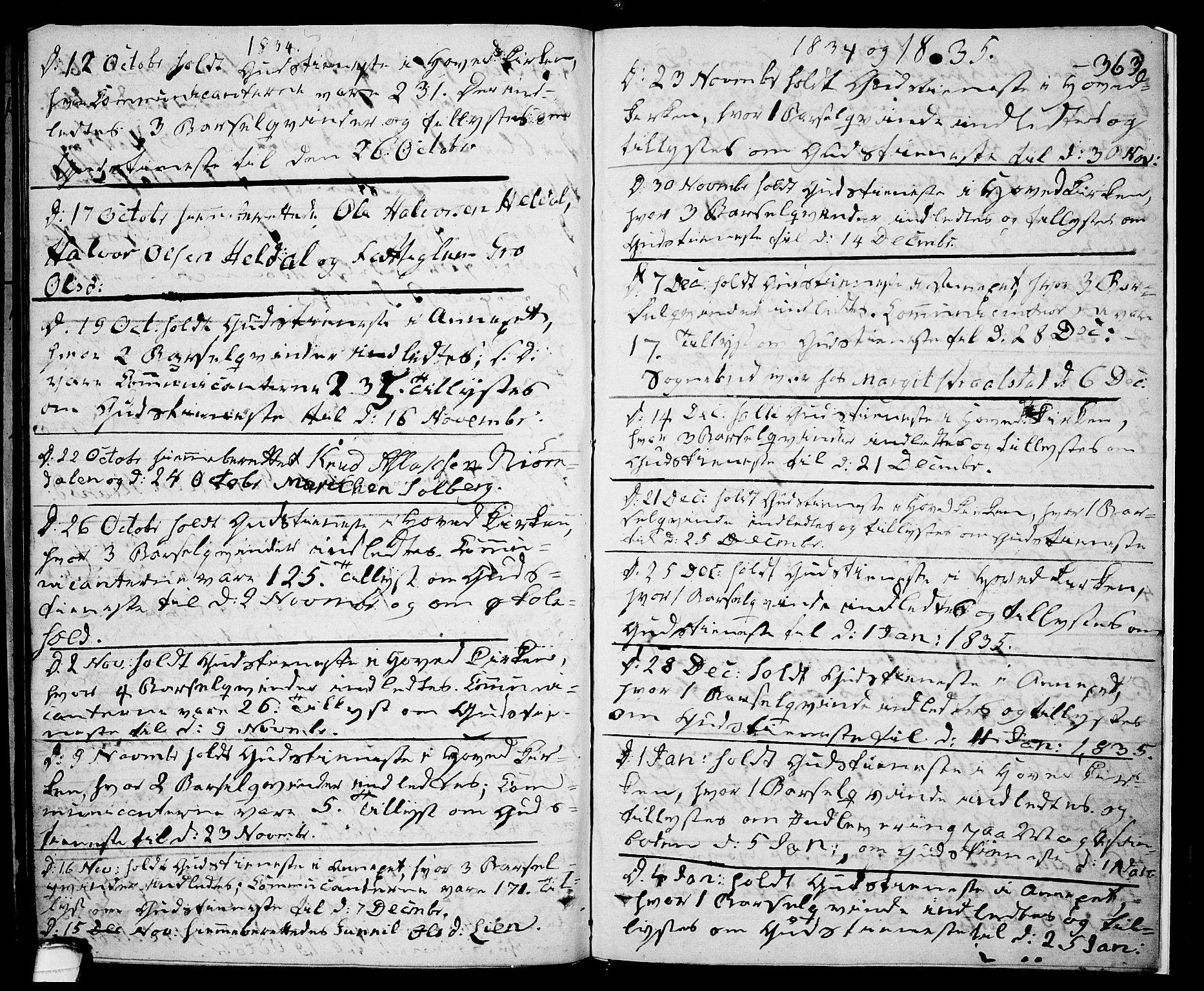 Drangedal kirkebøker, SAKO/A-258/F/Fa/L0006: Parish register (official) no. 6, 1831-1837, p. 363