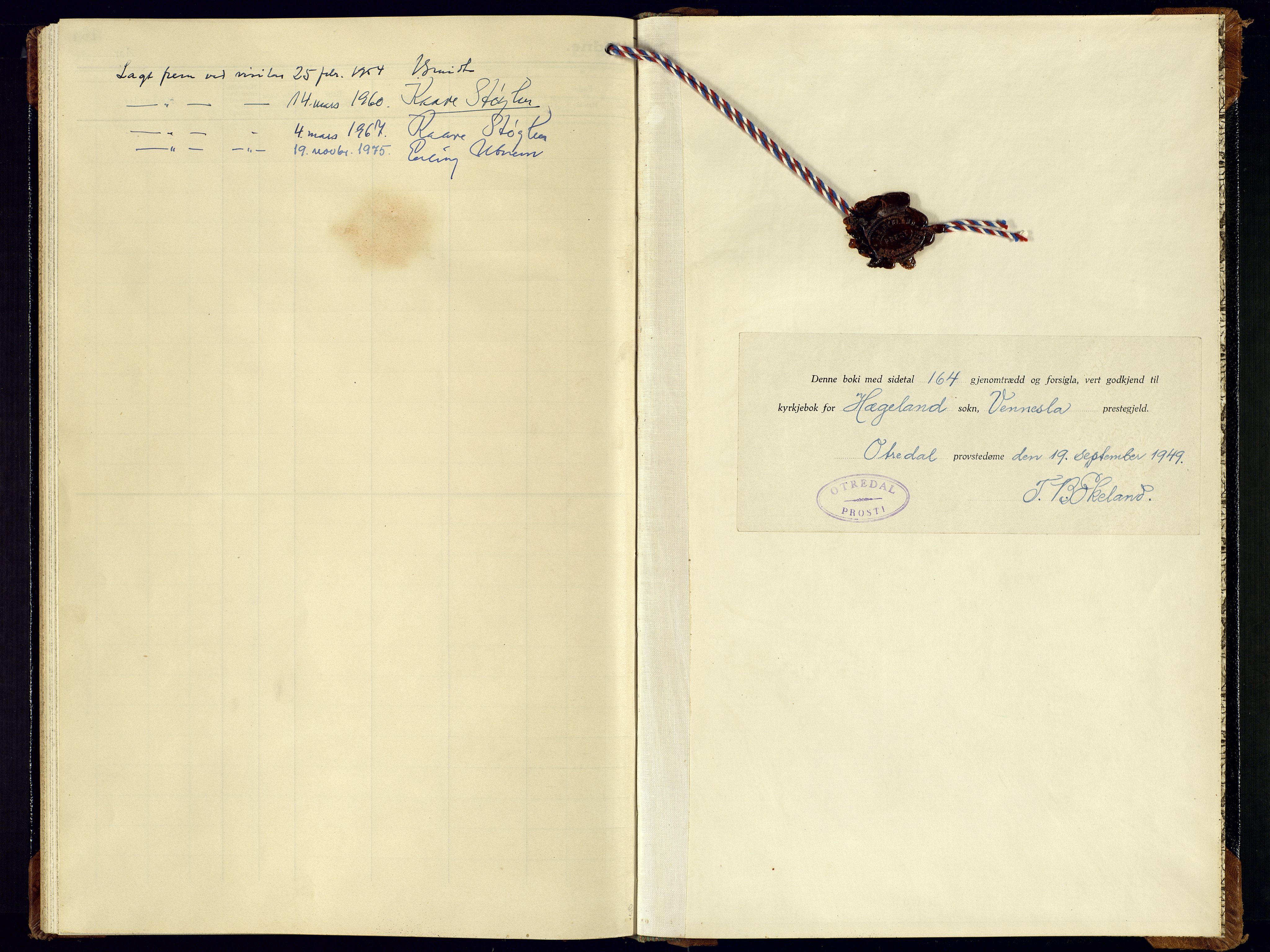 Vennesla sokneprestkontor, AV/SAK-1111-0045/Fb/Fba/L0005: Parish register (copy) no. B 5, 1949-1979