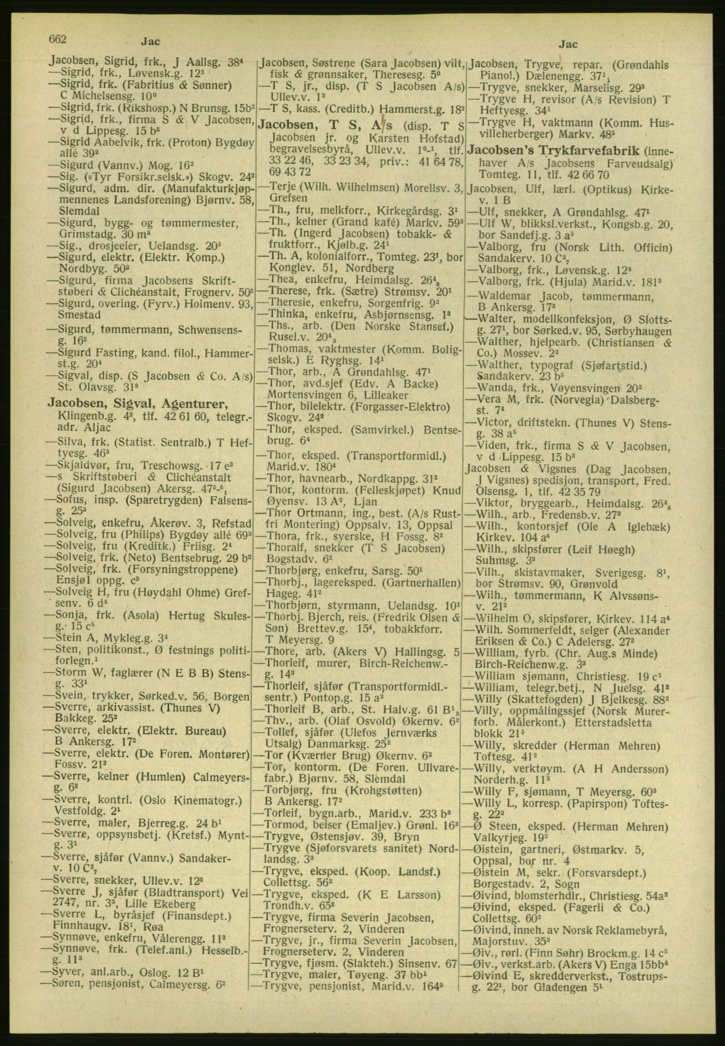 Kristiania/Oslo adressebok, PUBL/-, 1951, p. 662