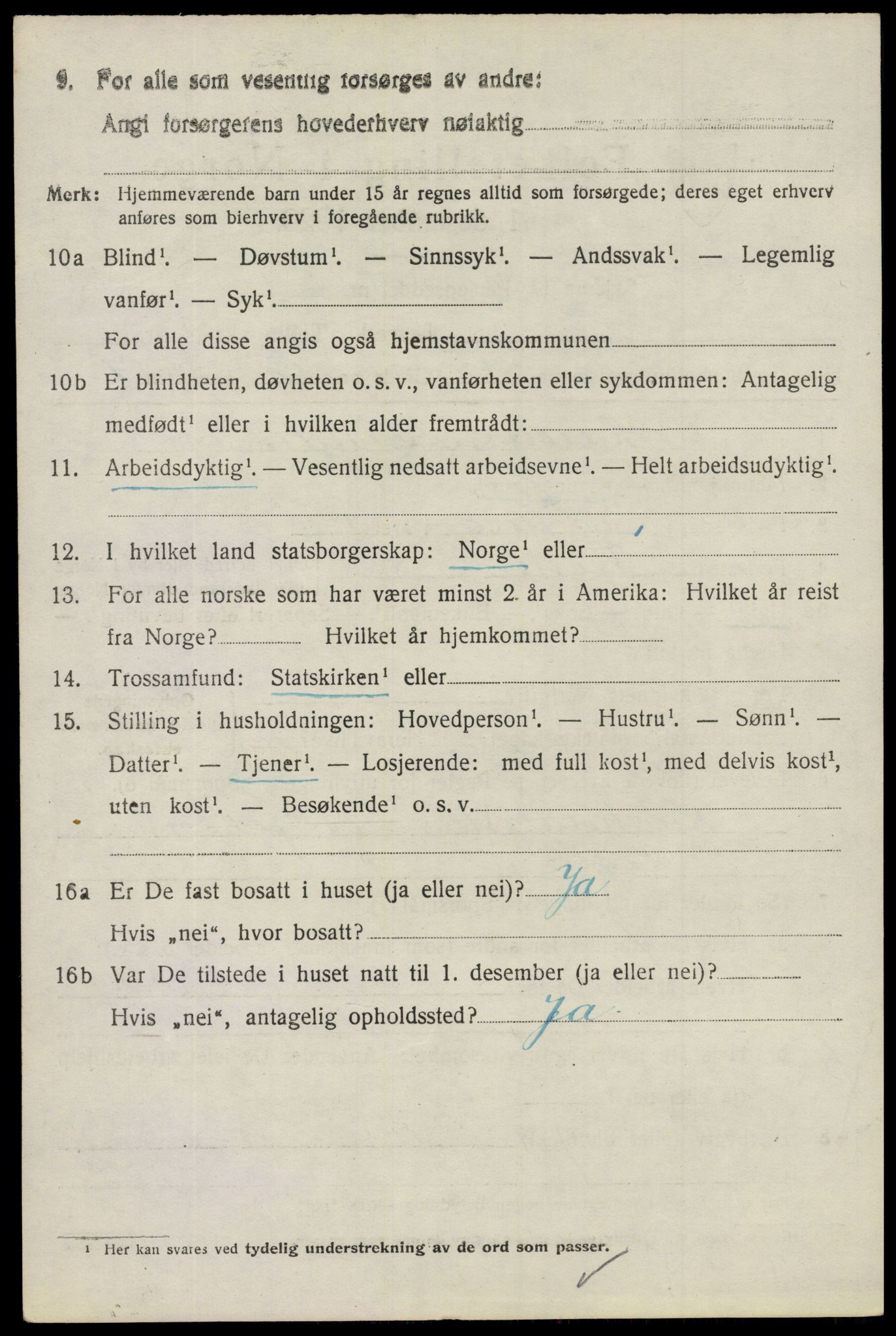 SAO, 1920 census for Tune, 1920, p. 5447