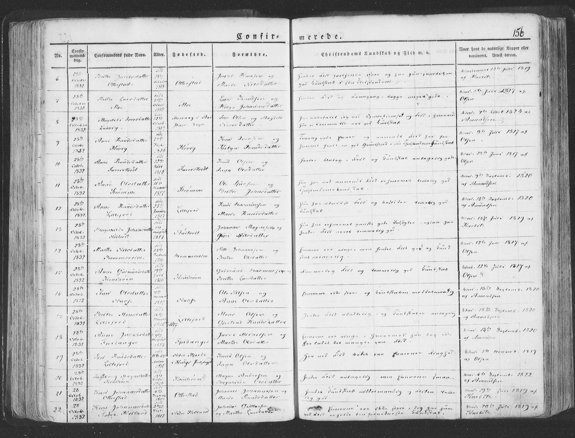 Hosanger sokneprestembete, AV/SAB-A-75801/H/Haa: Parish register (official) no. A 6, 1824-1835, p. 156