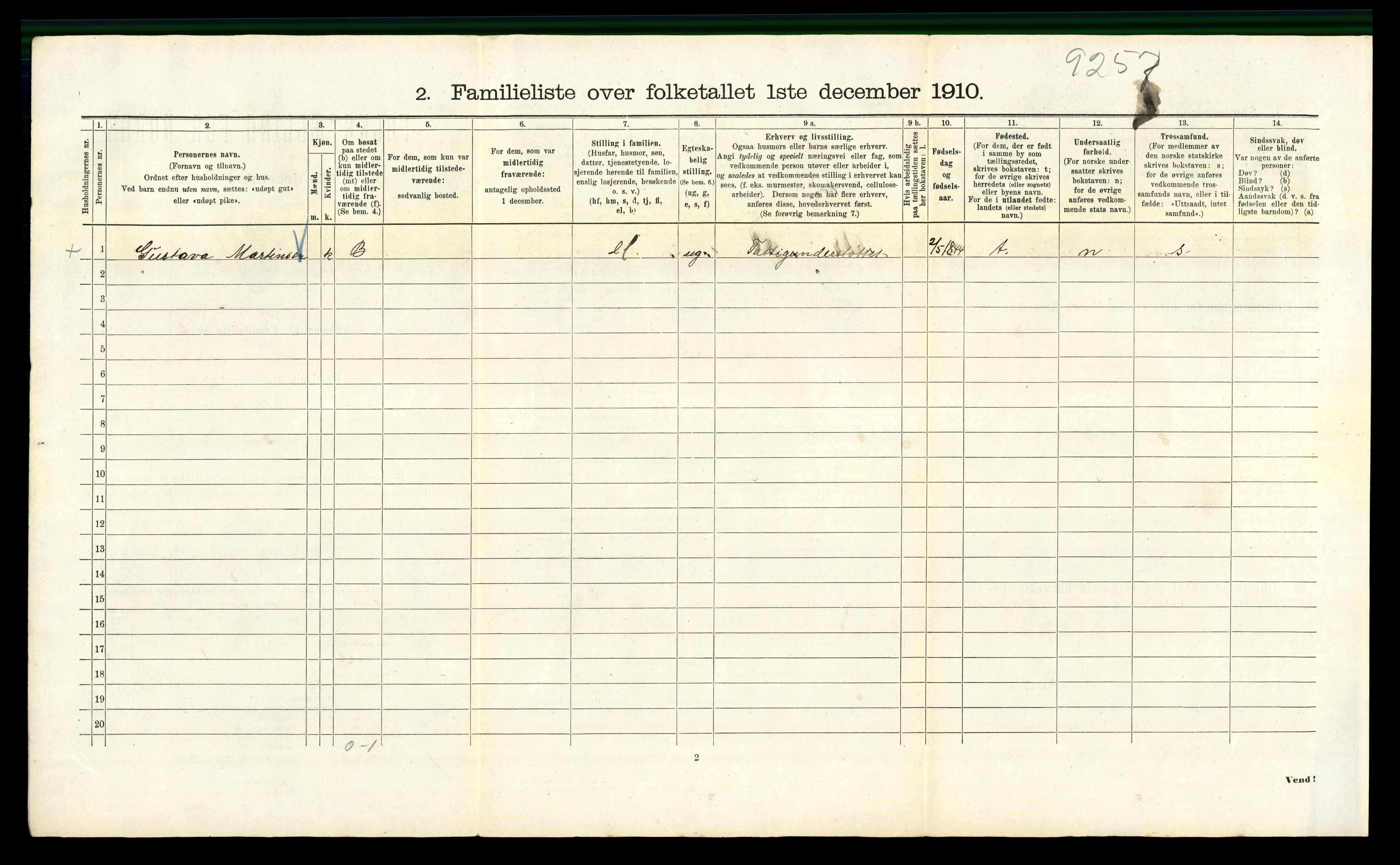 RA, 1910 census for Kristiania, 1910, p. 103444