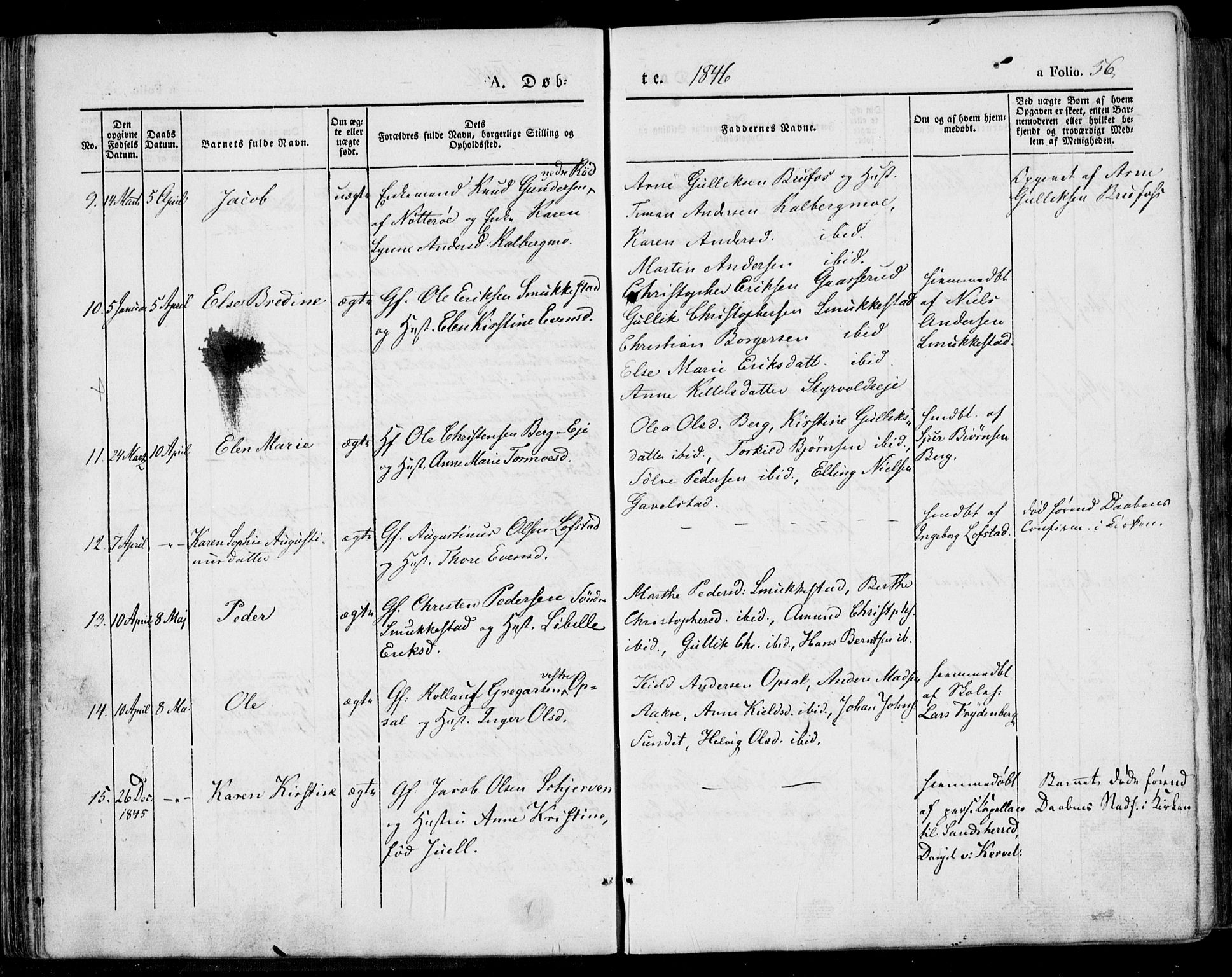 Lardal kirkebøker, SAKO/A-350/F/Fa/L0006: Parish register (official) no. I 6, 1835-1860, p. 56