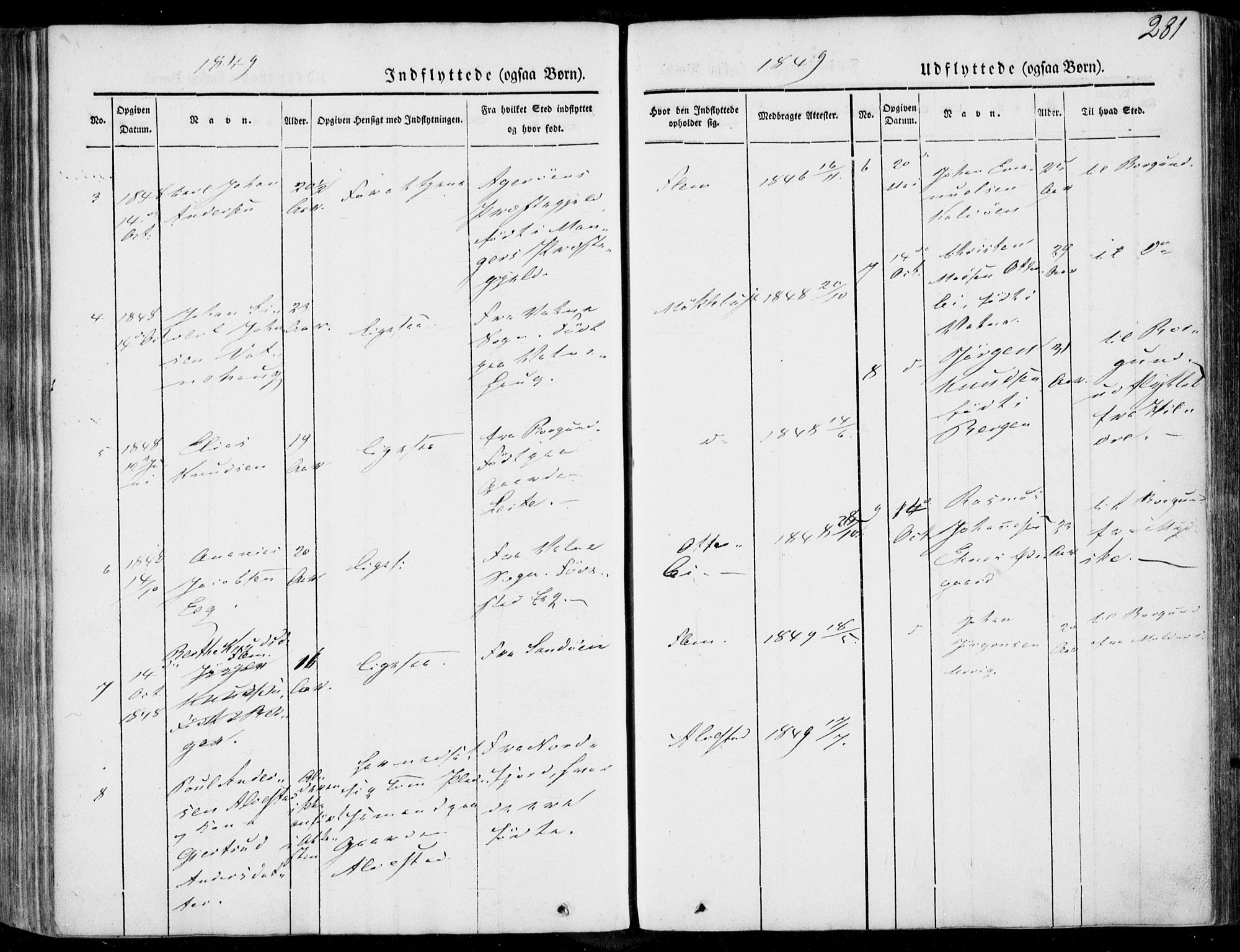 Ministerialprotokoller, klokkerbøker og fødselsregistre - Møre og Romsdal, AV/SAT-A-1454/536/L0497: Parish register (official) no. 536A06, 1845-1865, p. 281