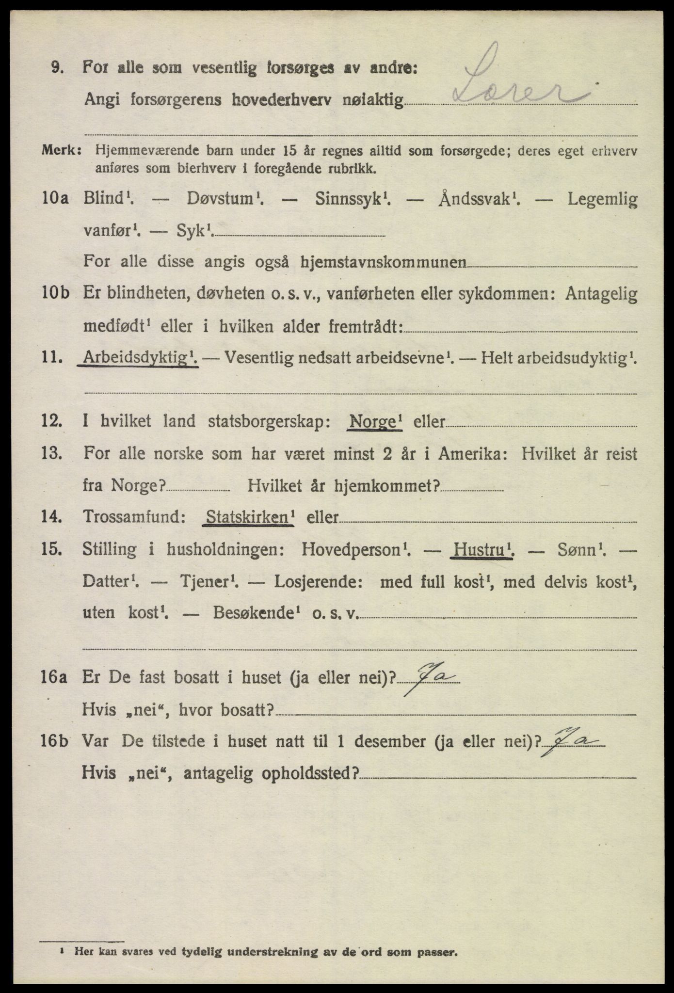 SAH, 1920 census for Furnes, 1920, p. 6970