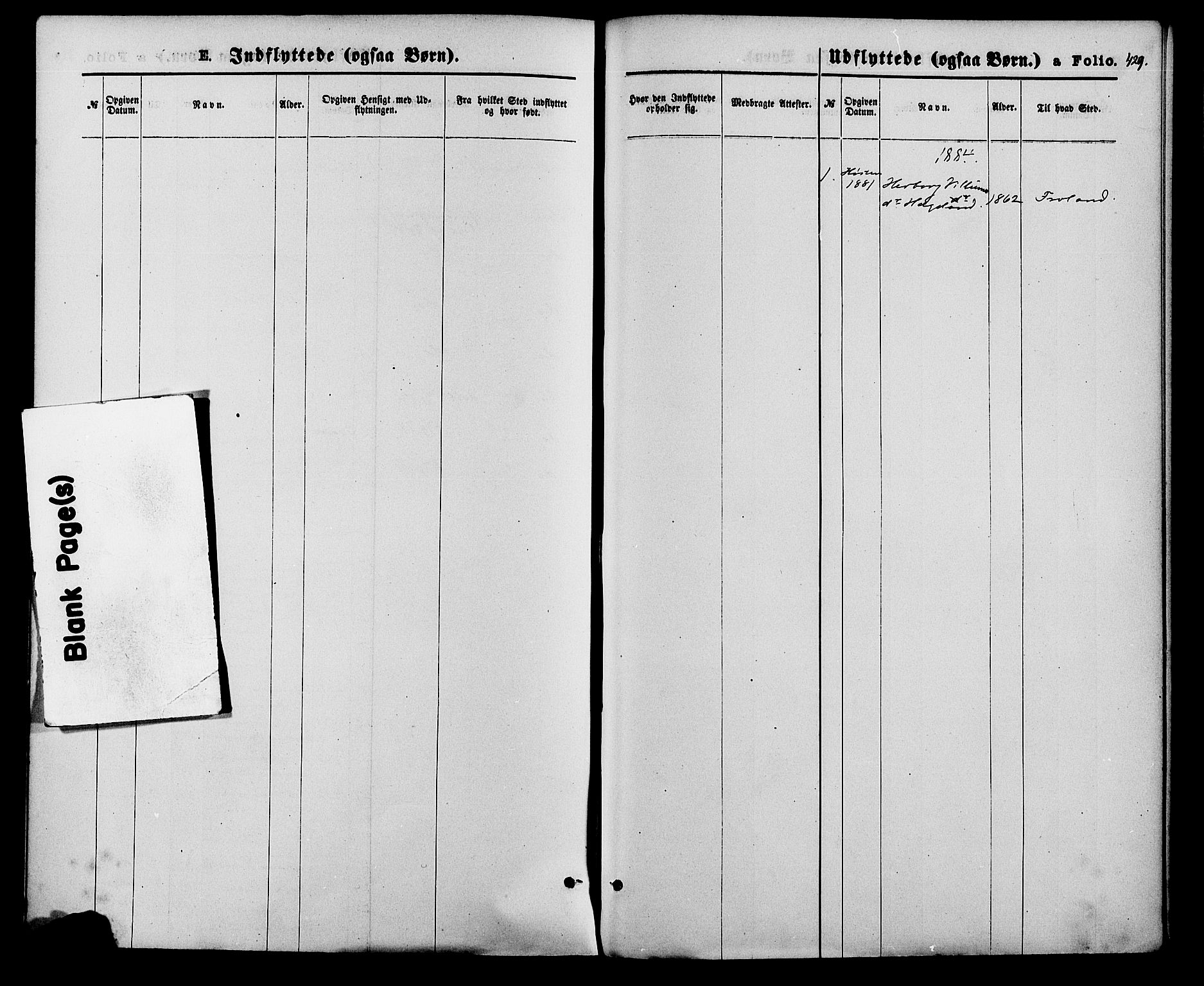 Vennesla sokneprestkontor, SAK/1111-0045/Fa/Fac/L0008: Parish register (official) no. A 8, 1874-1883, p. 429