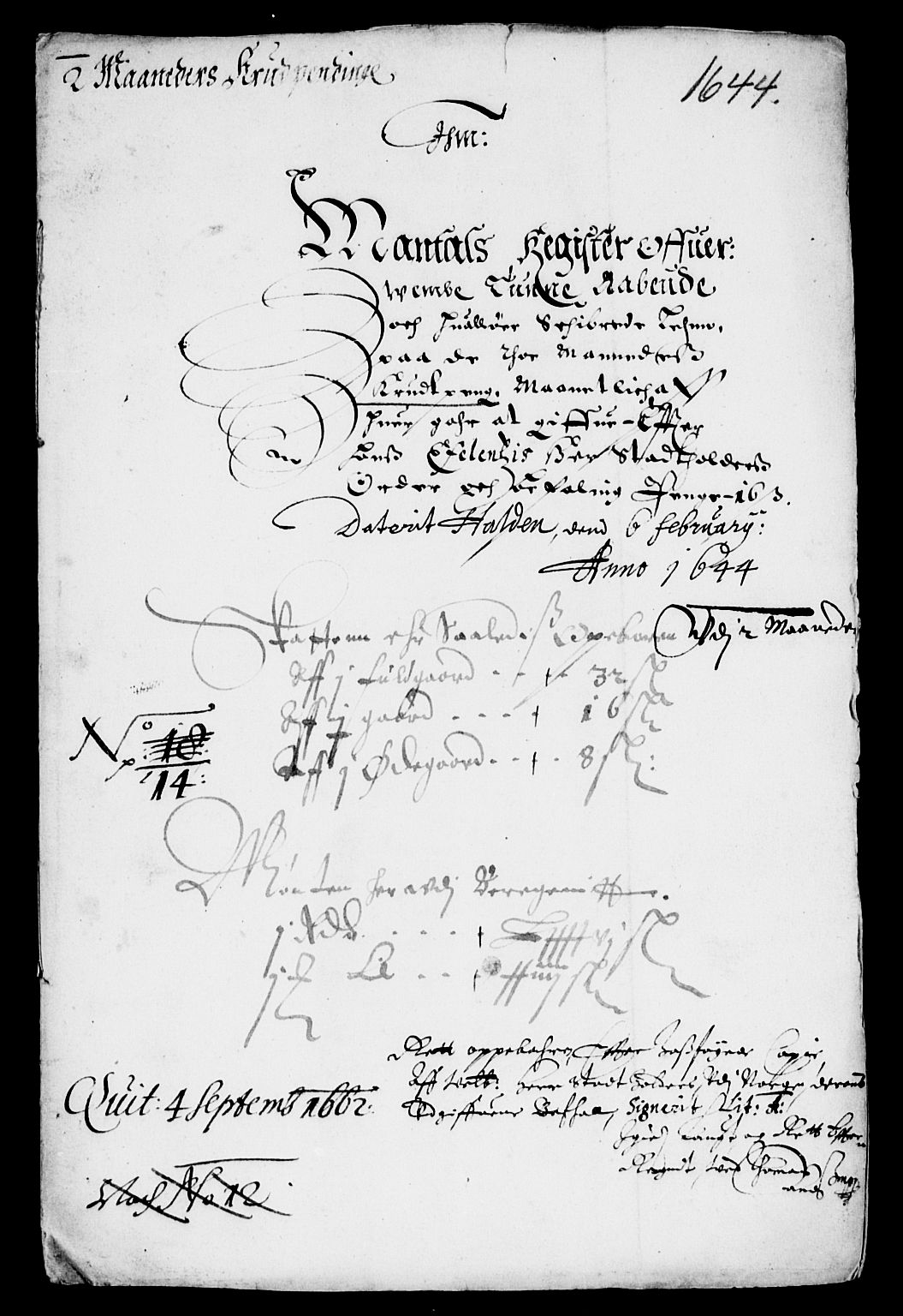 Rentekammeret inntil 1814, Reviderte regnskaper, Lensregnskaper, RA/EA-5023/R/Rb/Rbc/L0005: Tune, Åbygge og Veme len, 1642-1644