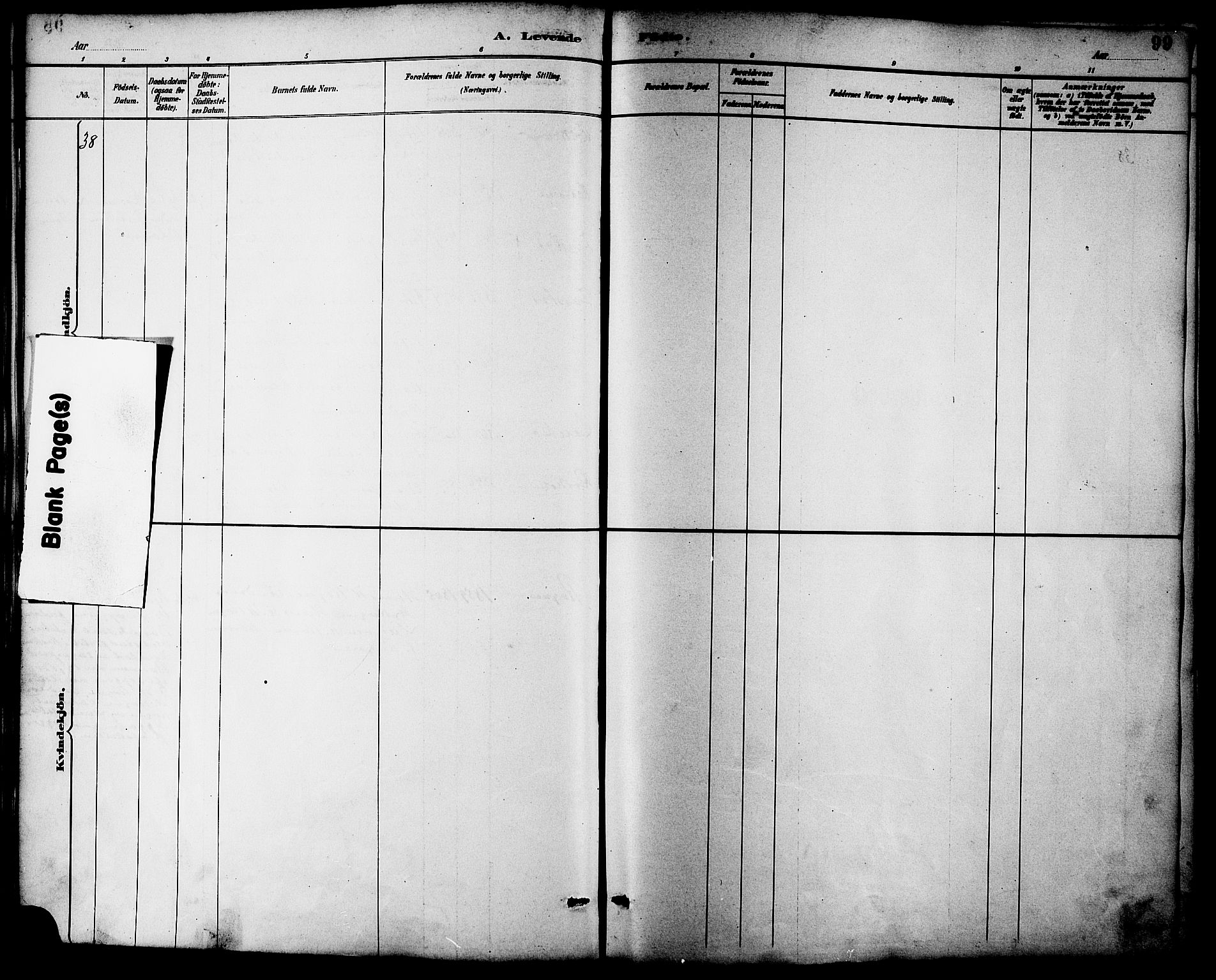 Ministerialprotokoller, klokkerbøker og fødselsregistre - Møre og Romsdal, SAT/A-1454/536/L0501: Parish register (official) no. 536A10, 1884-1896, p. 99