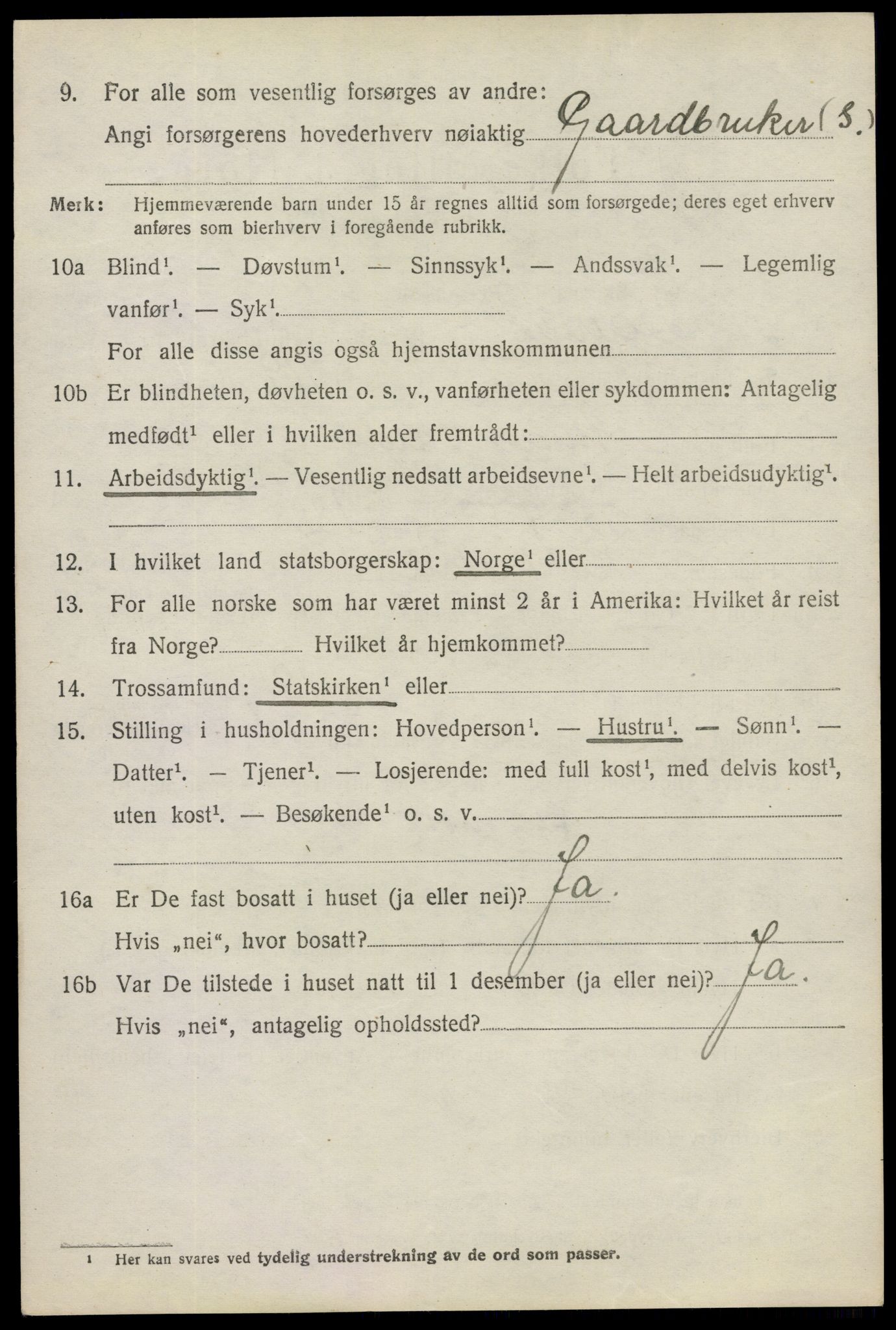 SAO, 1920 census for Degernes, 1920, p. 1529