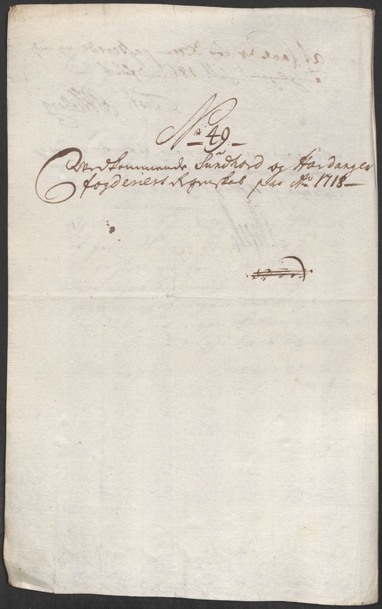 Rentekammeret inntil 1814, Reviderte regnskaper, Fogderegnskap, AV/RA-EA-4092/R48/L2996: Fogderegnskap Sunnhordland og Hardanger, 1718, p. 27