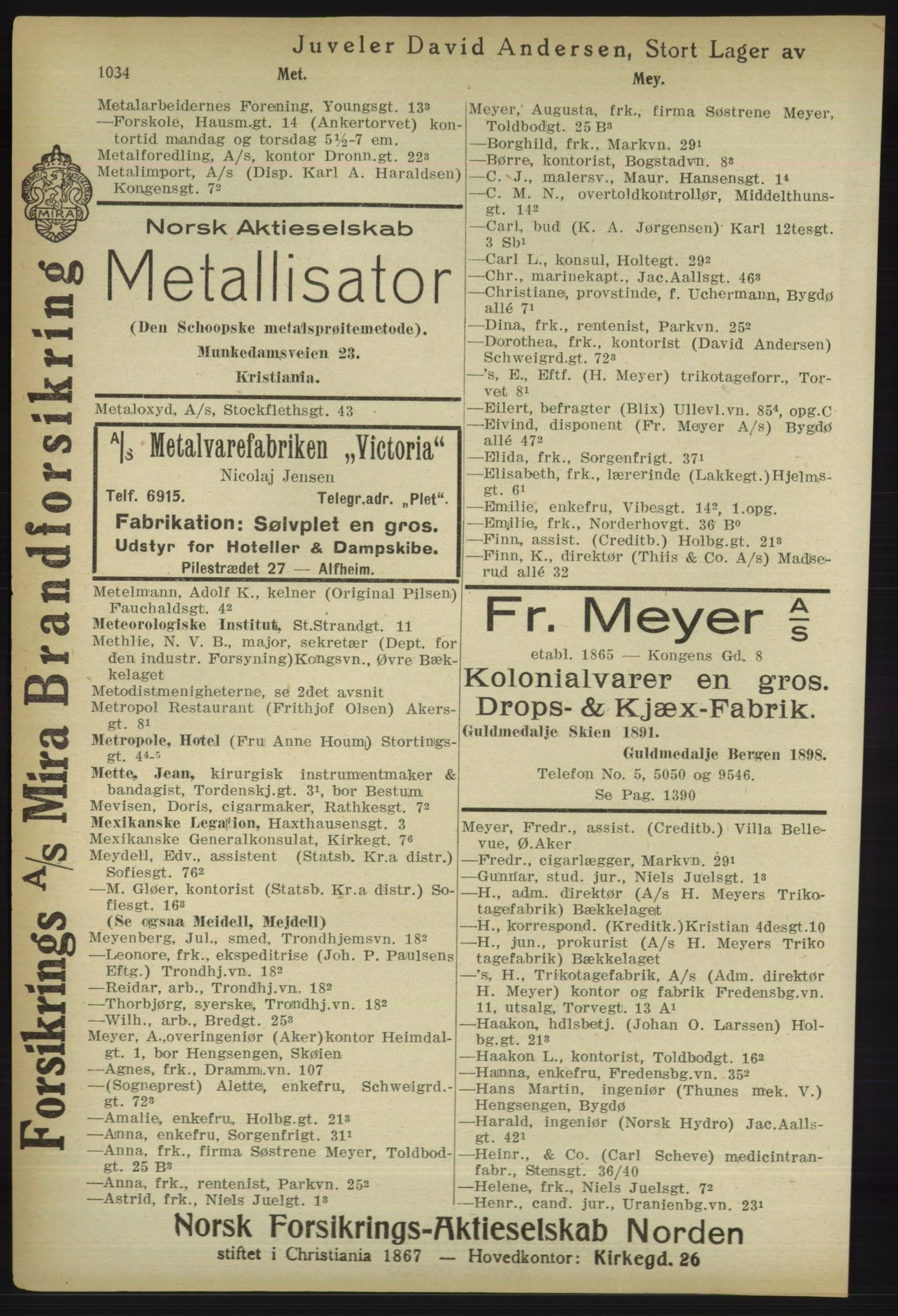 Kristiania/Oslo adressebok, PUBL/-, 1918, p. 1059