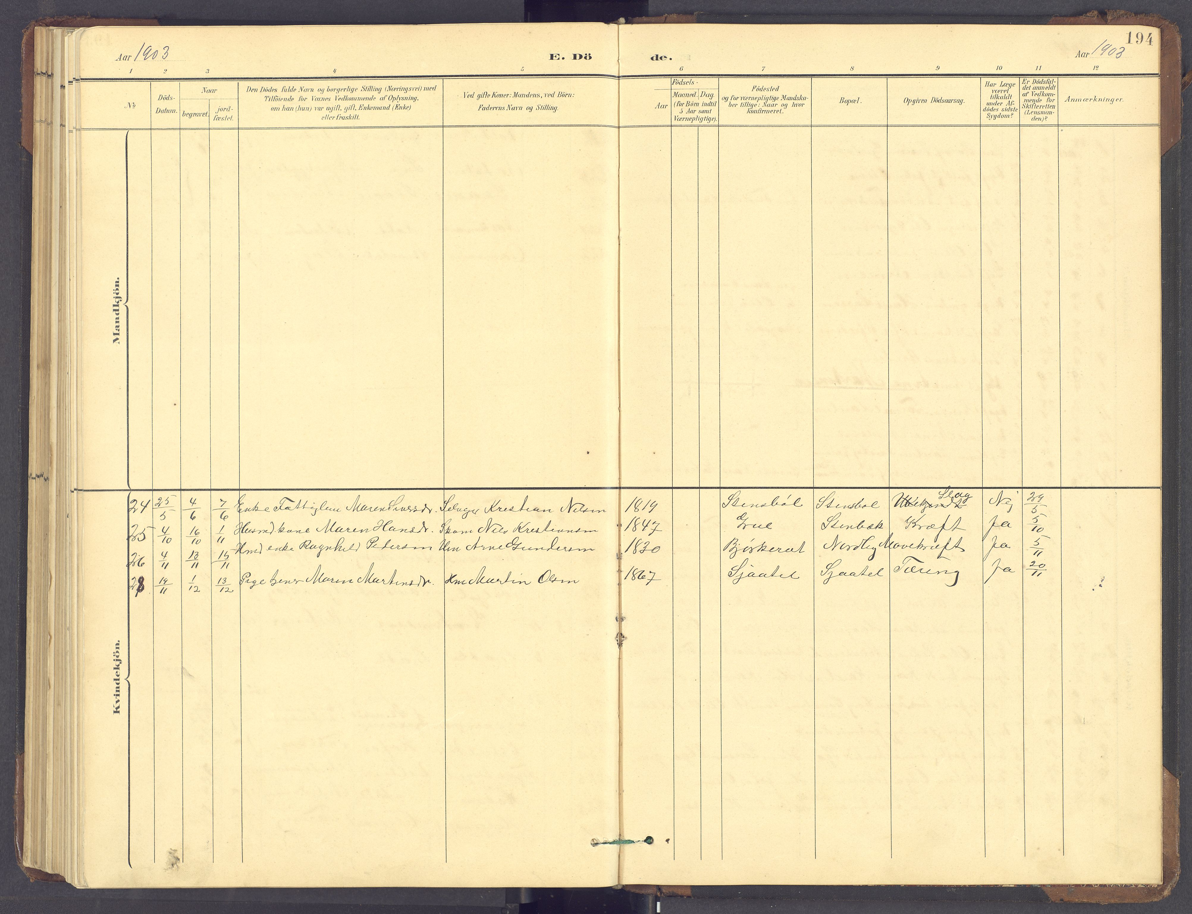 Brandval prestekontor, AV/SAH-PREST-034/H/Ha/Hab/L0002: Parish register (copy) no. 2, 1895-1904, p. 194