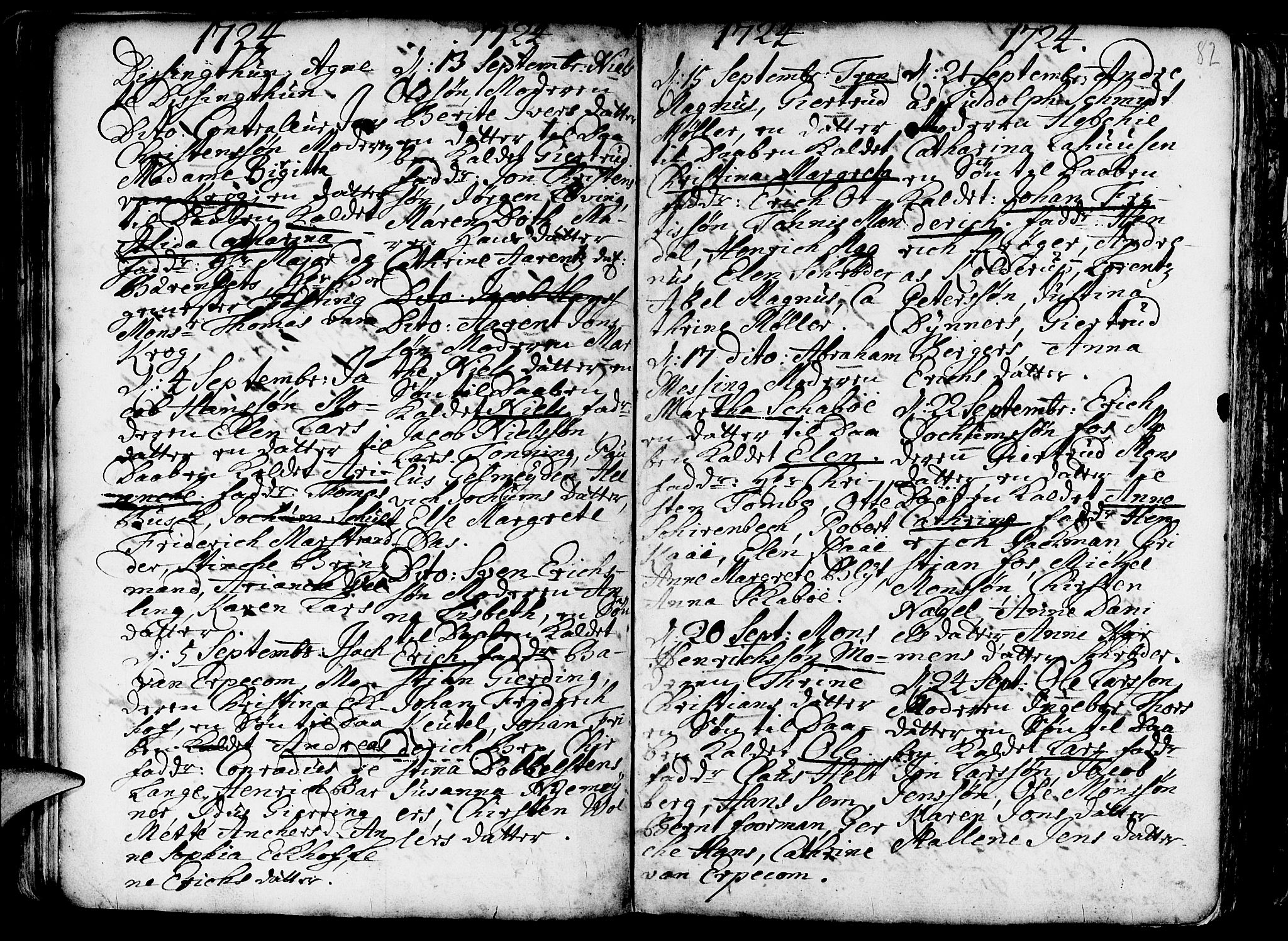 Nykirken Sokneprestembete, AV/SAB-A-77101/H/Haa/L0003: Parish register (official) no. A 3, 1717-1764, p. 82