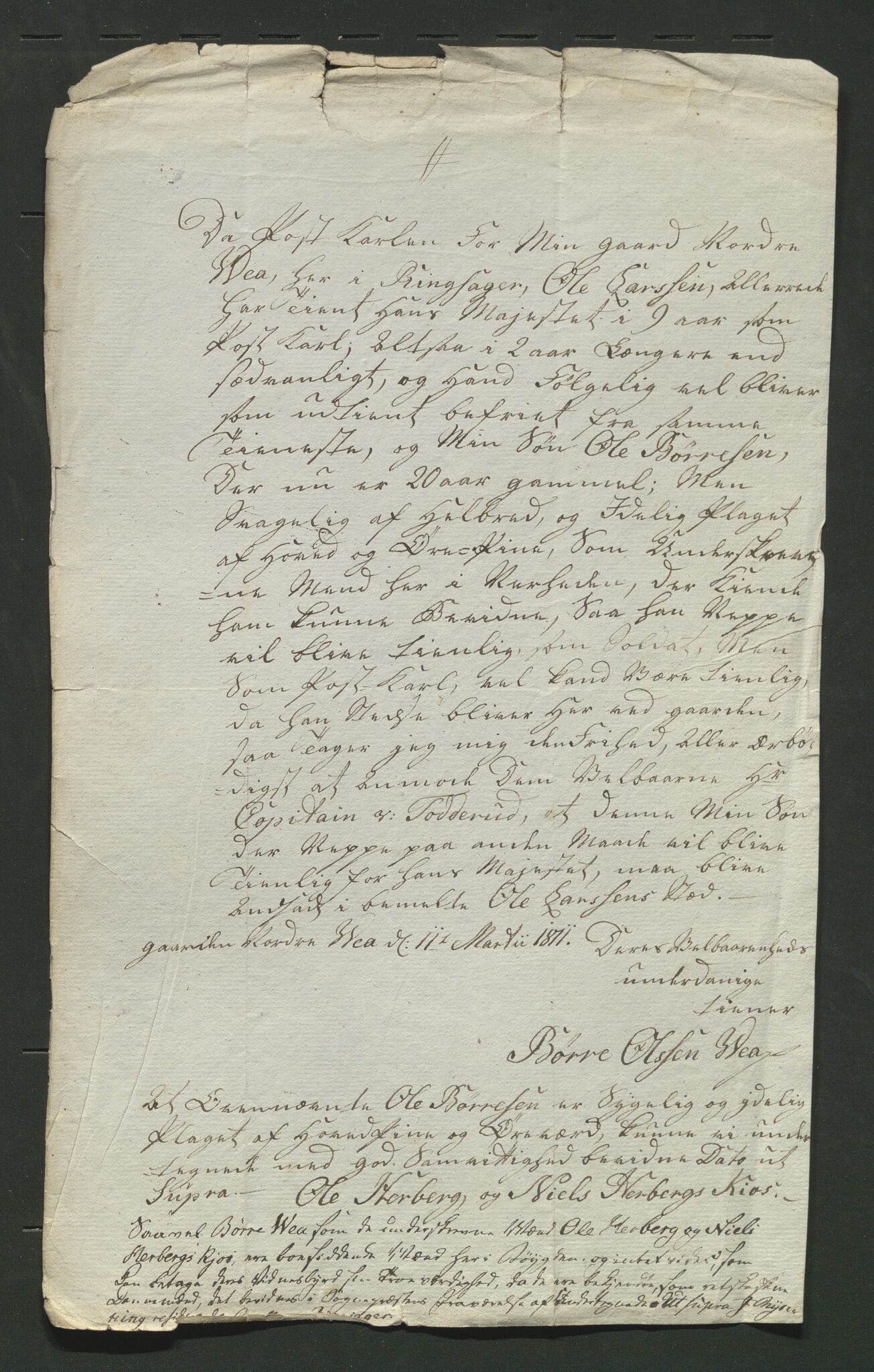 Åker i Vang, Hedmark, og familien Todderud, AV/SAH-ARK-010/E/Ea/L0002: Korrespondanse ordnet kronologisk, 1773-1837, p. 252