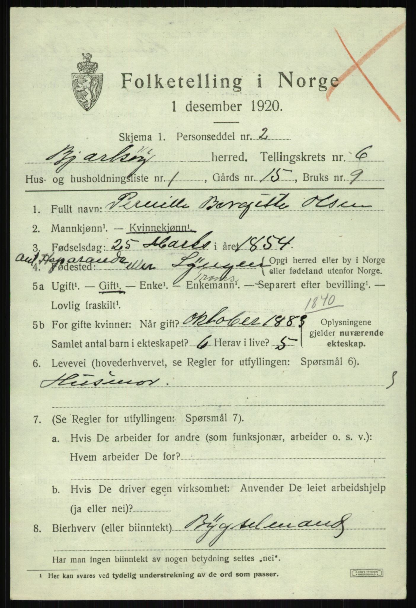 SATØ, 1920 census for Bjarkøy, 1920, p. 2681