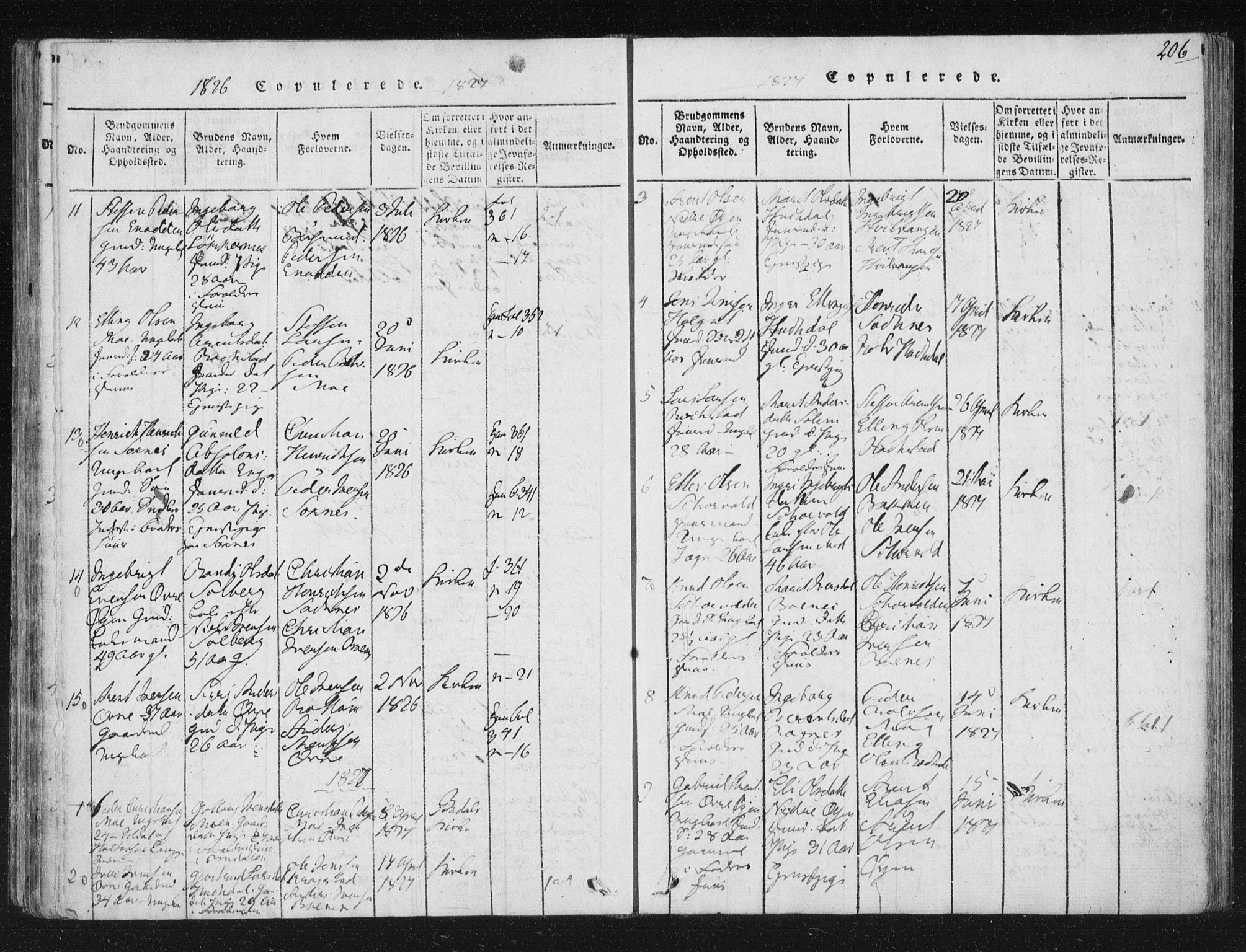 Ministerialprotokoller, klokkerbøker og fødselsregistre - Sør-Trøndelag, SAT/A-1456/687/L0996: Parish register (official) no. 687A04, 1816-1842, p. 206
