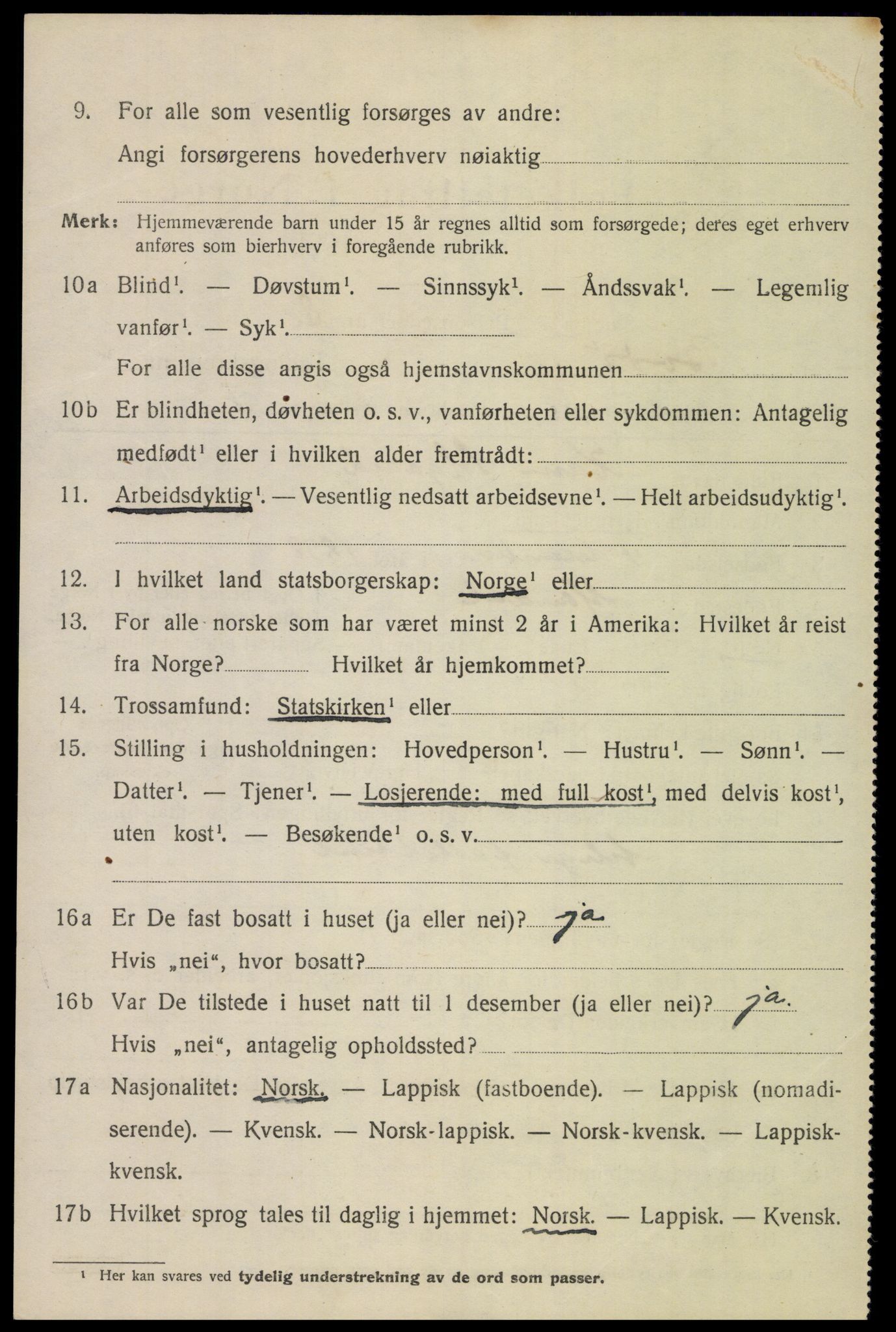 SAT, 1920 census for Bodø, 1920, p. 12146