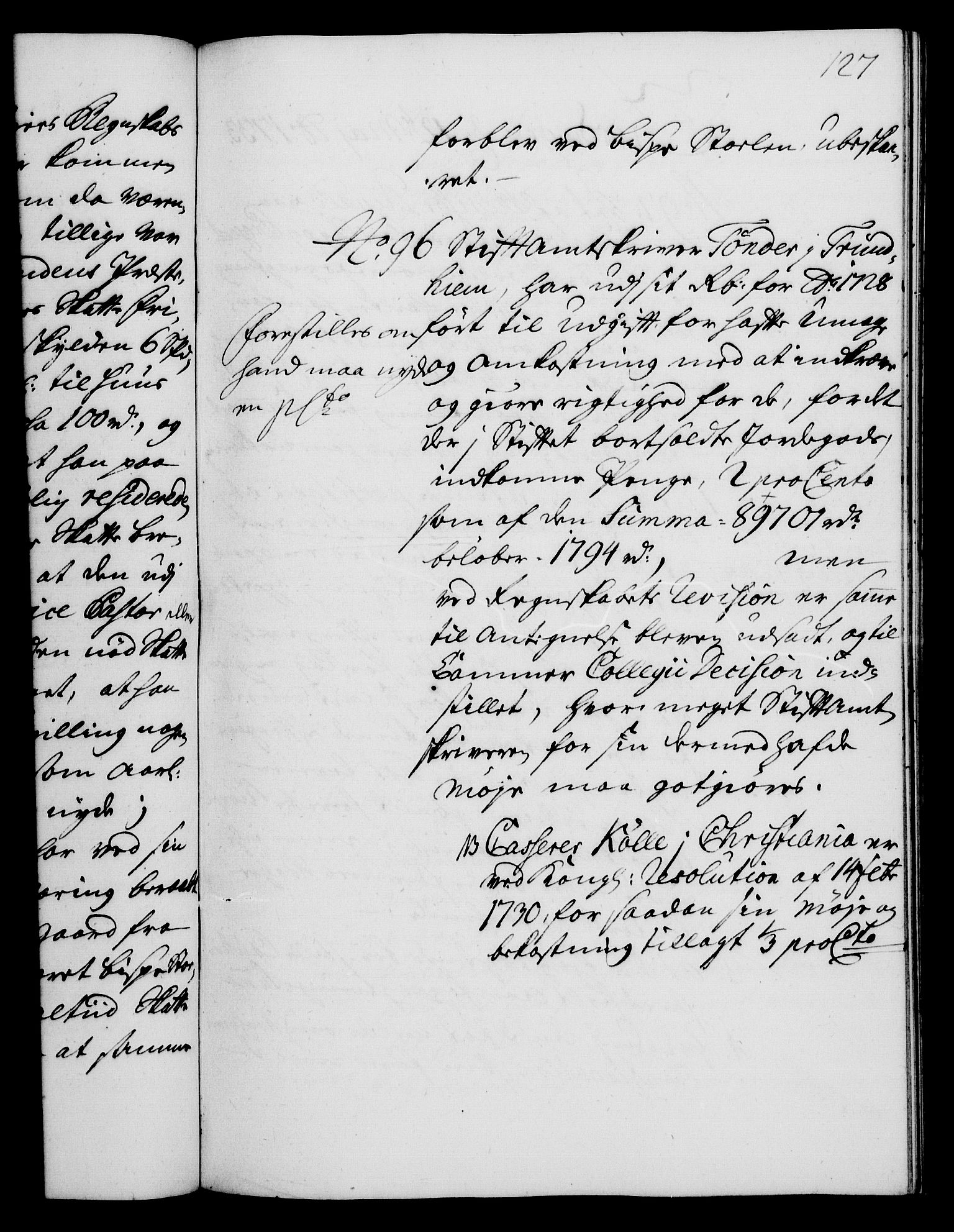 Rentekammeret, Kammerkanselliet, RA/EA-3111/G/Gh/Gha/L0015: Norsk ekstraktmemorialprotokoll (merket RK 53.60), 1733, p. 127