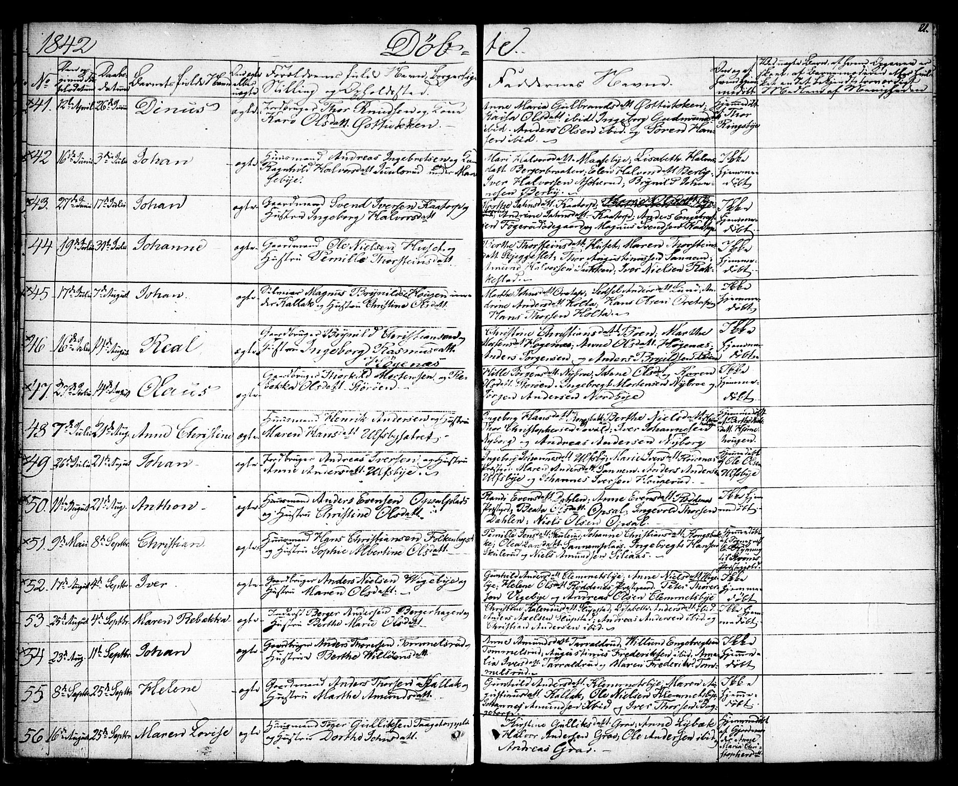 Rødenes prestekontor Kirkebøker, AV/SAO-A-2005/F/Fa/L0005: Parish register (official) no. I 5, 1838-1849, p. 21