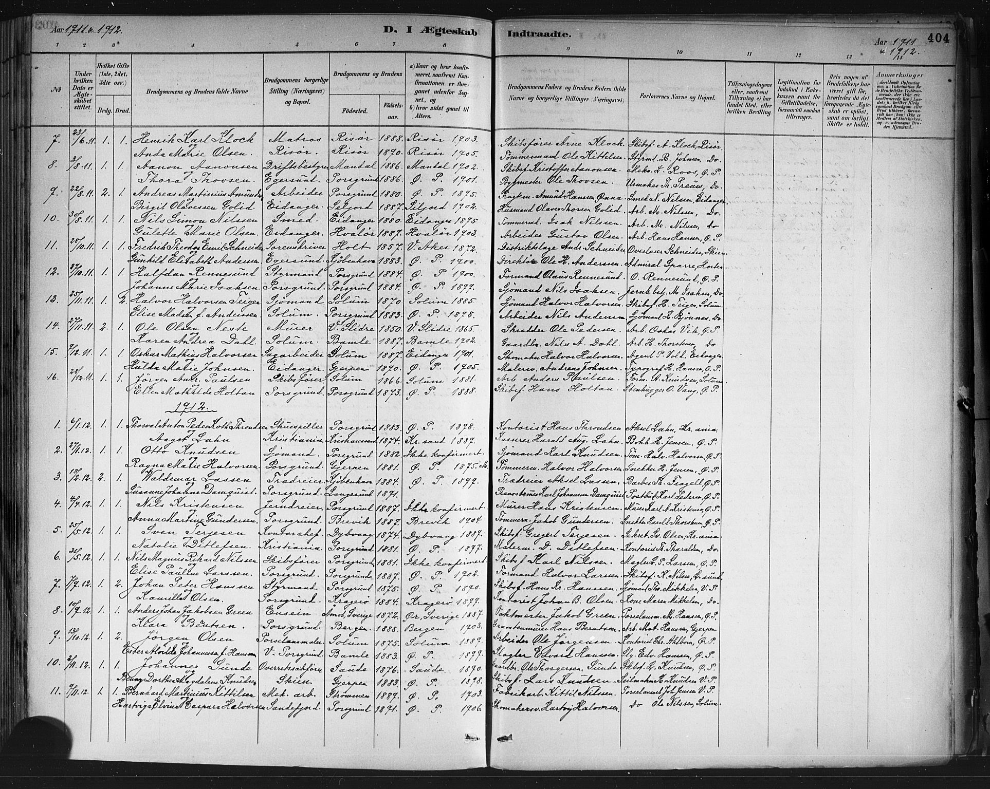 Porsgrunn kirkebøker , SAKO/A-104/G/Gb/L0005: Parish register (copy) no. II 5, 1883-1915, p. 404