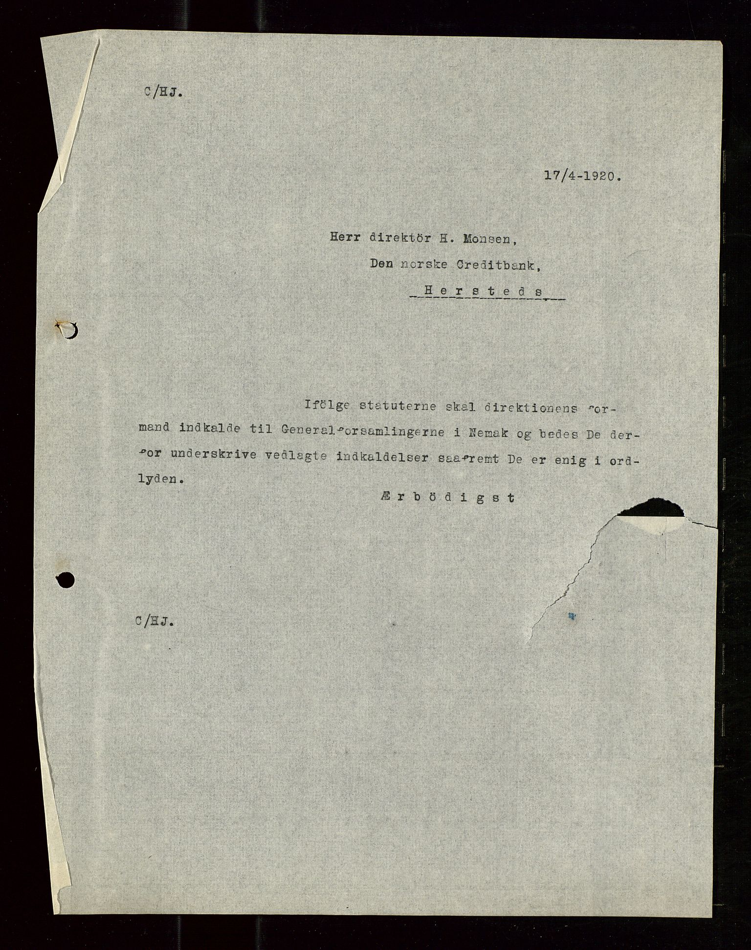 Pa 1521 - A/S Norske Shell, AV/SAST-A-101915/E/Ea/Eaa/L0010: Sjefskorrespondanse, 1920, p. 222