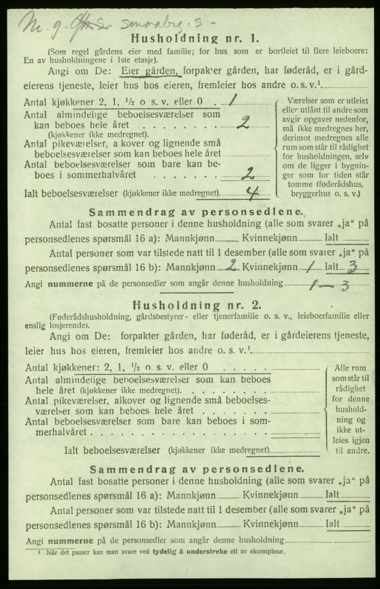 SAB, 1920 census for Strandebarm, 1920, p. 1042