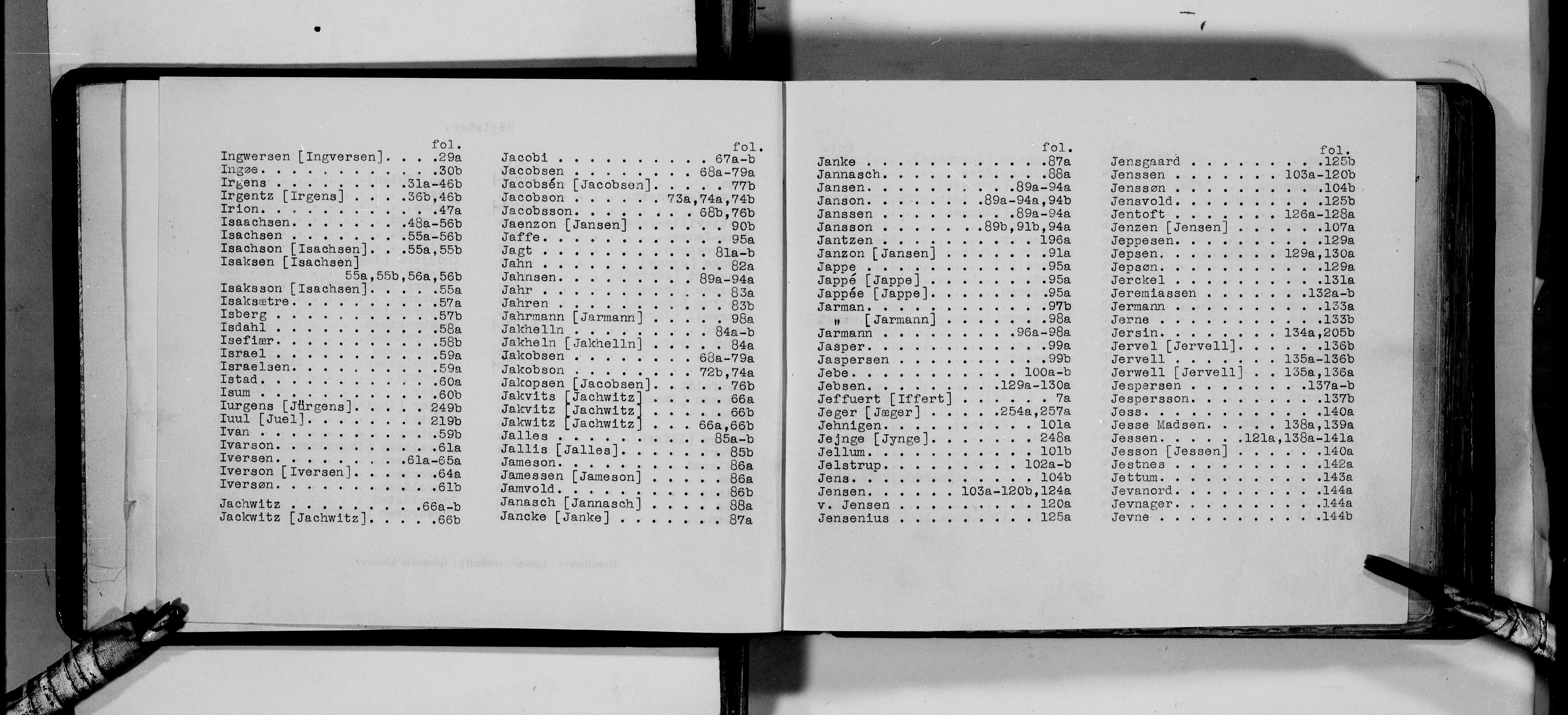 Lassens samlinger, AV/RA-PA-0051/F/Fa/L0022: Personalhistoriske og genealogiske opptegnelser: Ibenfeldt - Jørstad, 1500-1907