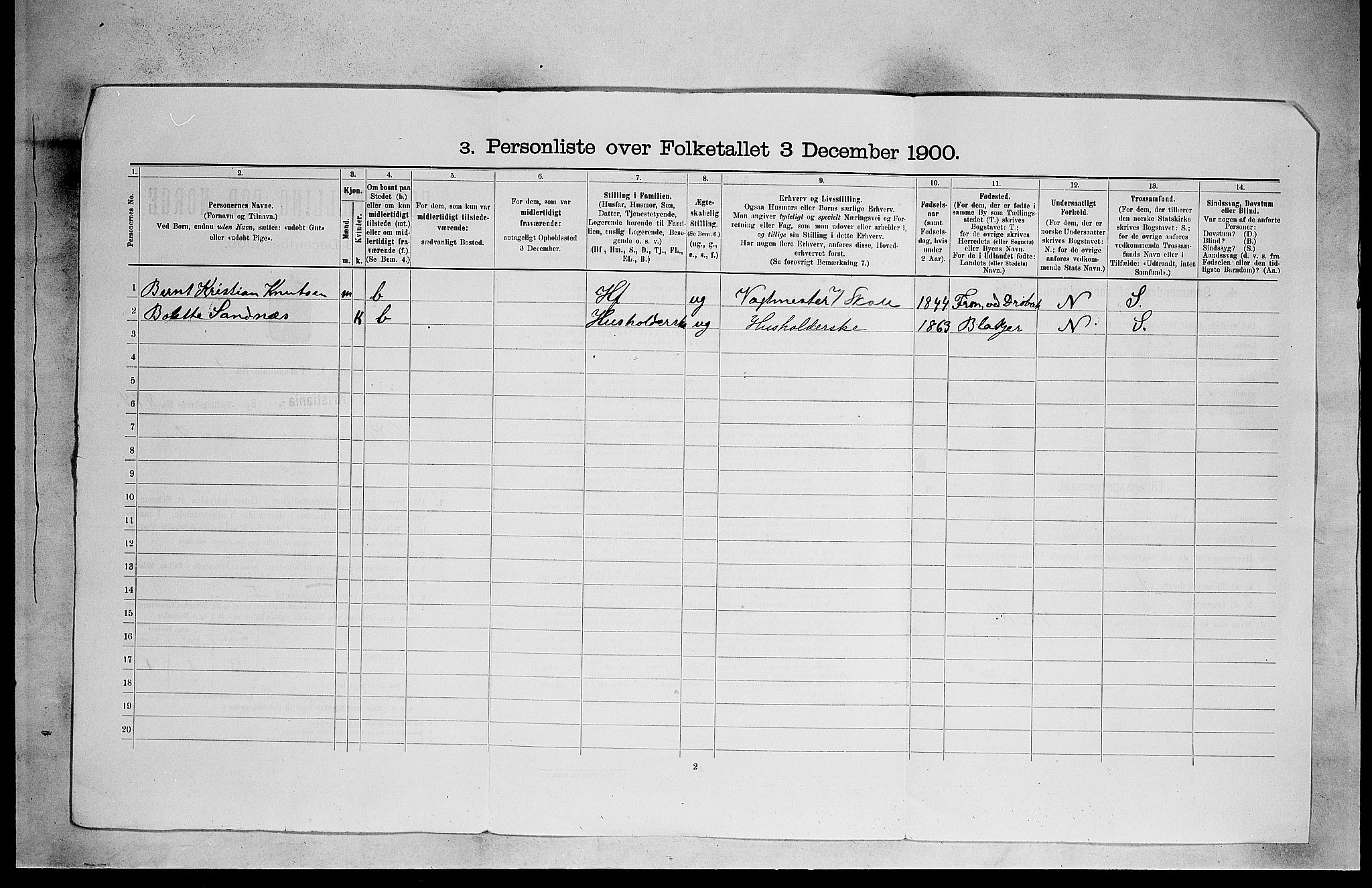 SAO, 1900 census for Kristiania, 1900, p. 4474