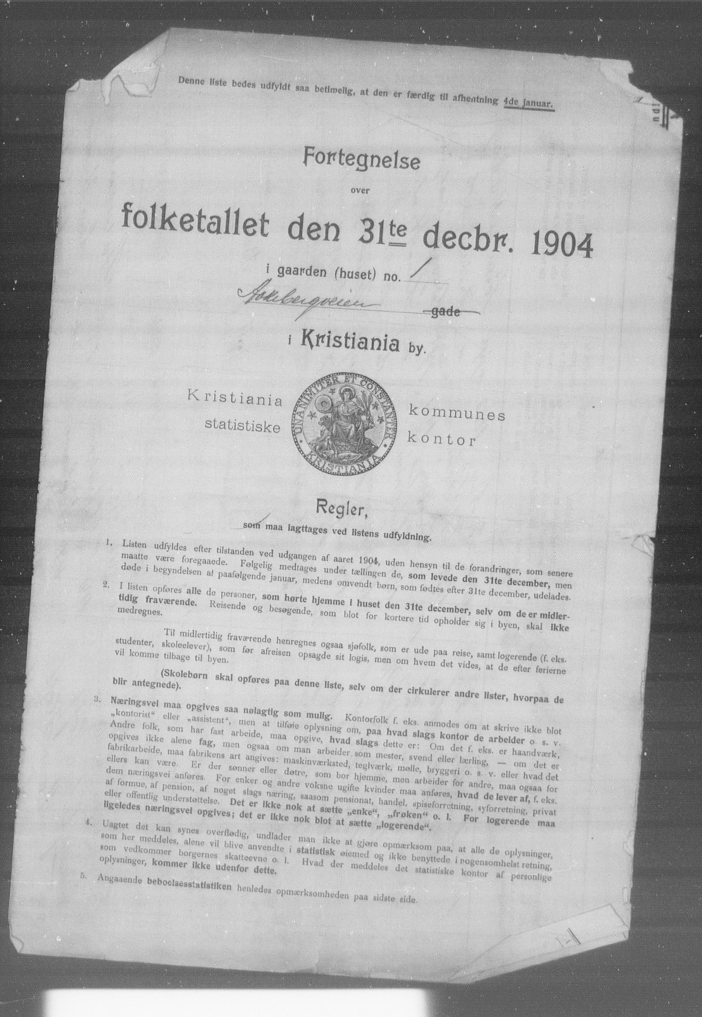 OBA, Municipal Census 1904 for Kristiania, 1904, p. 24428