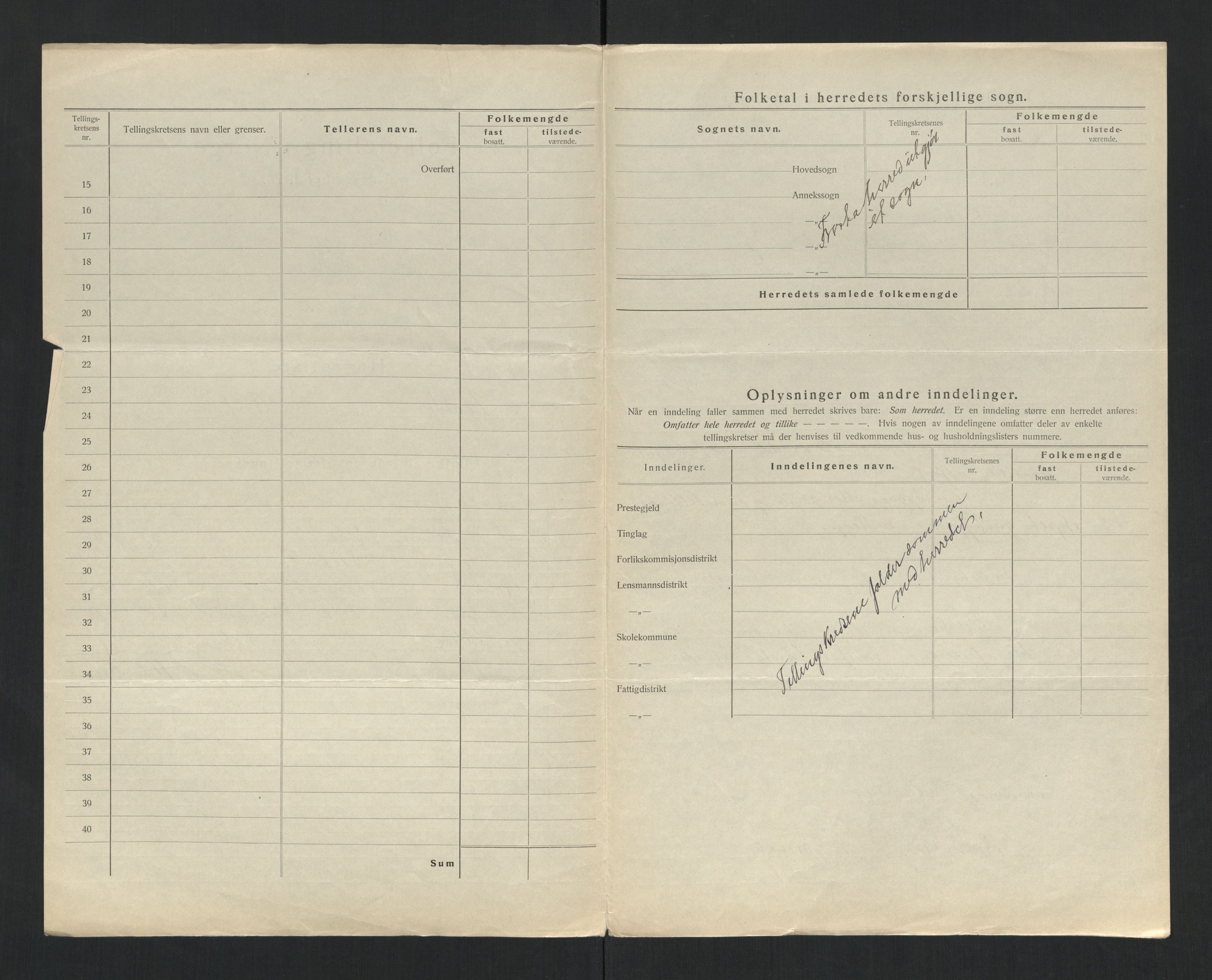 SAT, 1920 census for Frosta, 1920, p. 7