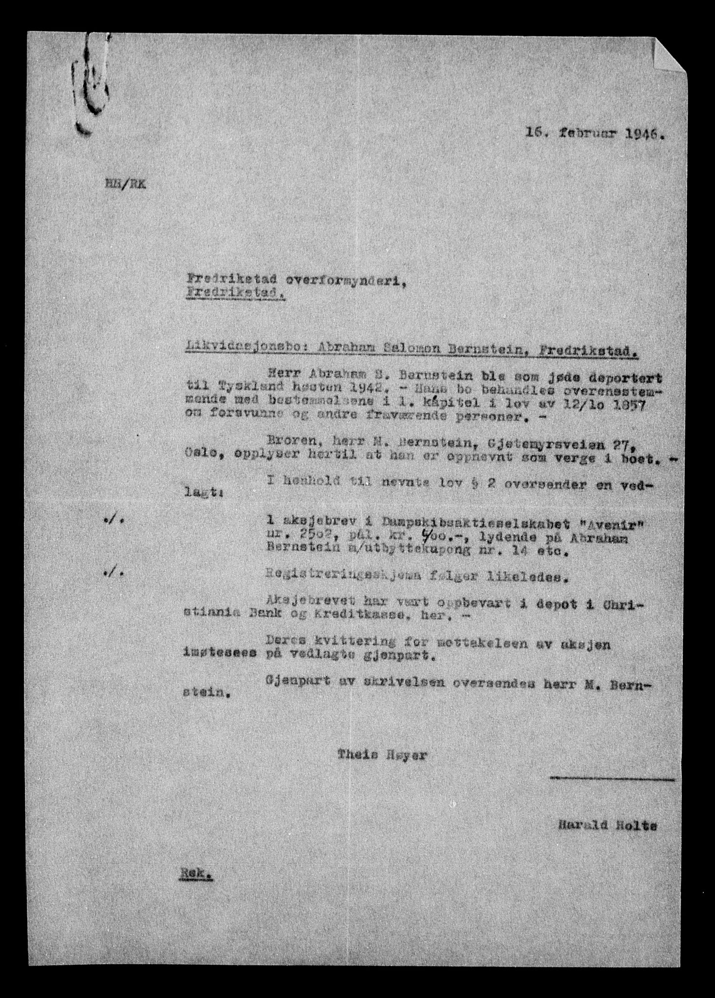 Justisdepartementet, Tilbakeføringskontoret for inndratte formuer, AV/RA-S-1564/H/Hc/Hcd/L0991: --, 1945-1947, p. 189