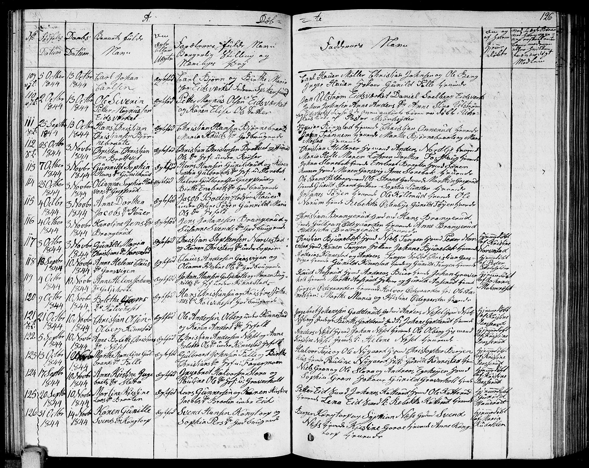 Høland prestekontor Kirkebøker, SAO/A-10346a/G/Ga/L0002: Parish register (copy) no. I 2, 1827-1845, p. 126