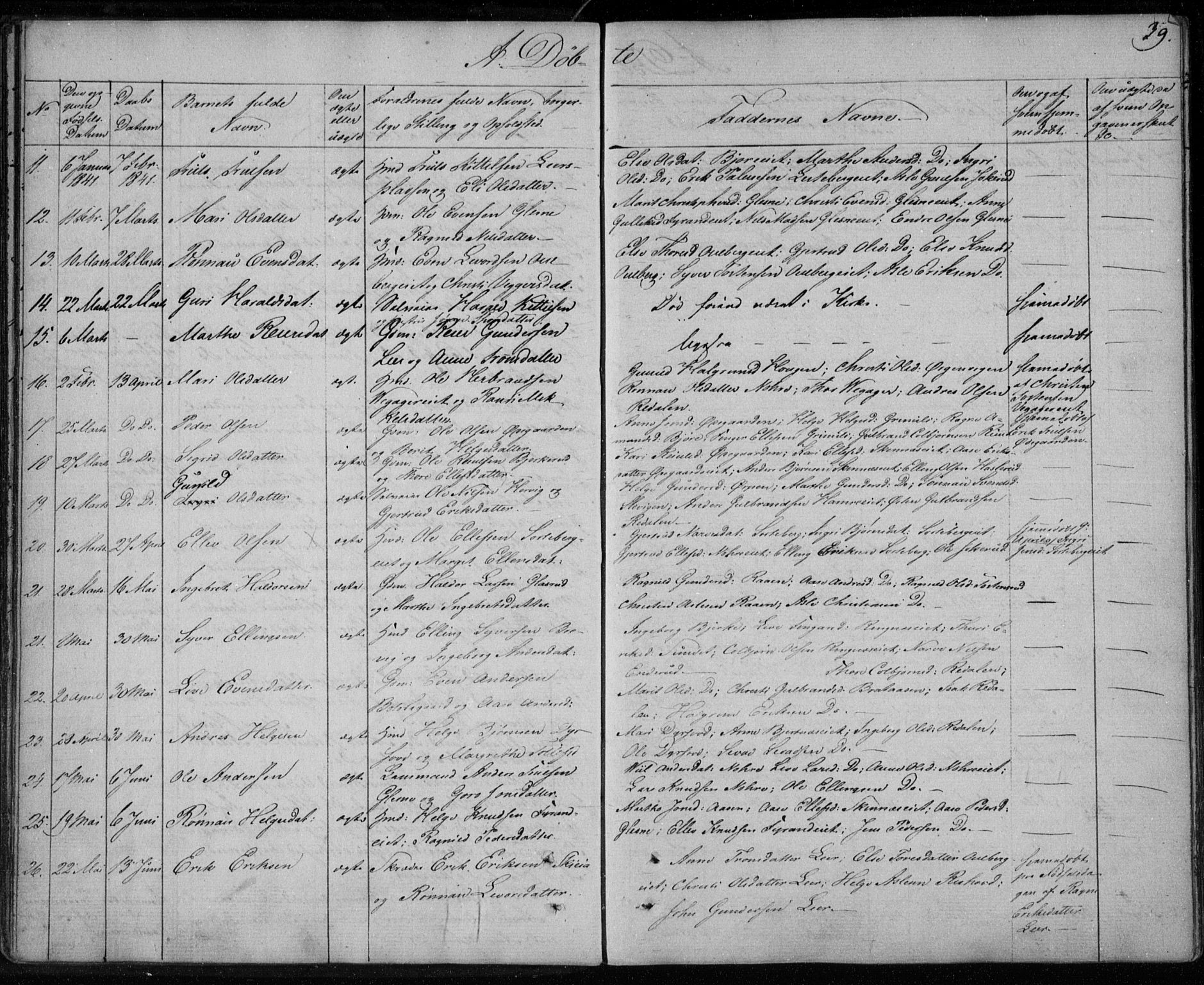 Krødsherad kirkebøker, AV/SAKO-A-19/F/Fa/L0002: Parish register (official) no. 2, 1829-1851, p. 39