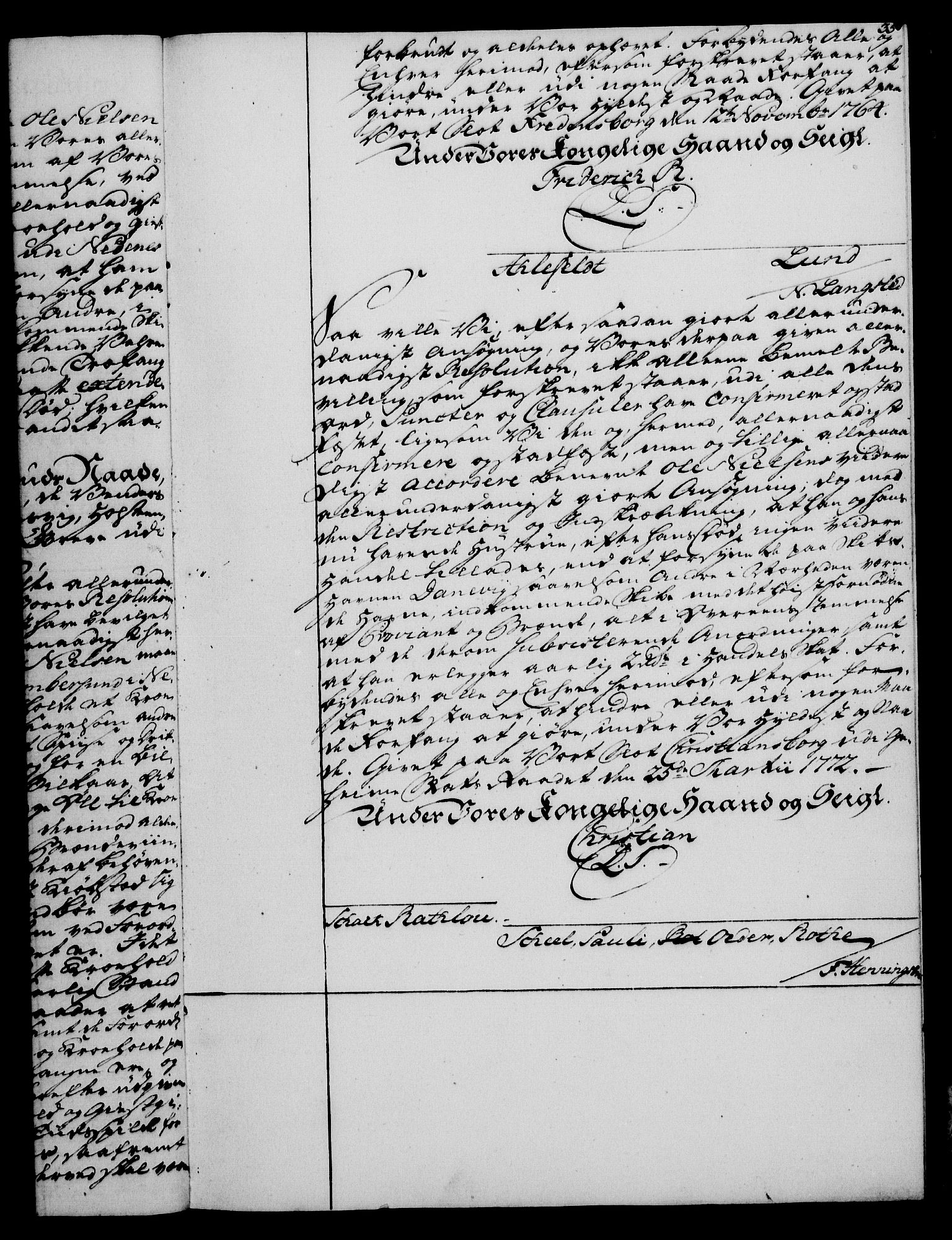 Rentekammeret, Kammerkanselliet, RA/EA-3111/G/Gg/Ggc/Ggca/L0002: Norsk konfirmasjonsekspedisjonsprotokoll med register (merket RK 53.24), 1766-1772, p. 35