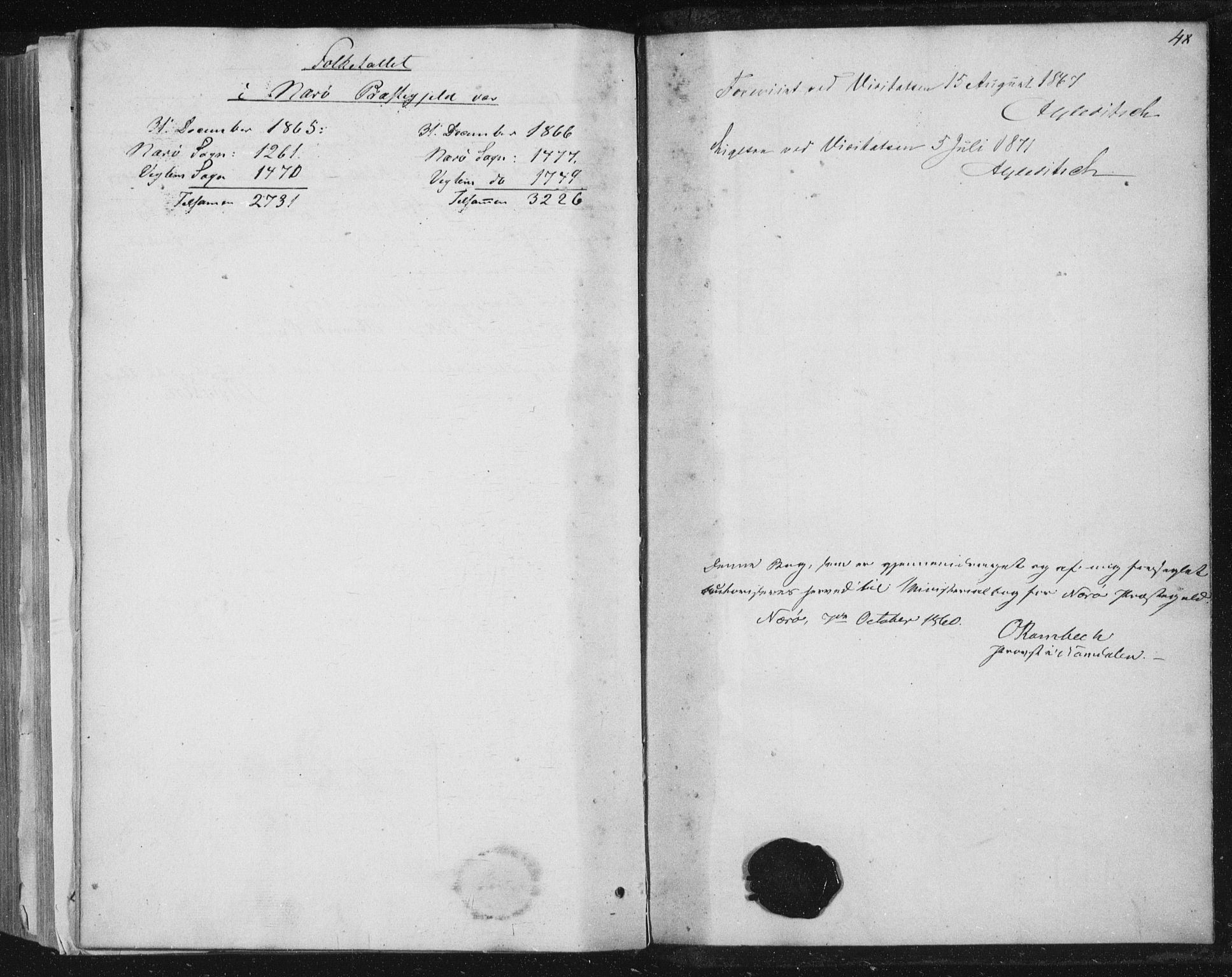 Ministerialprotokoller, klokkerbøker og fødselsregistre - Nord-Trøndelag, SAT/A-1458/784/L0670: Parish register (official) no. 784A05, 1860-1876, p. 48