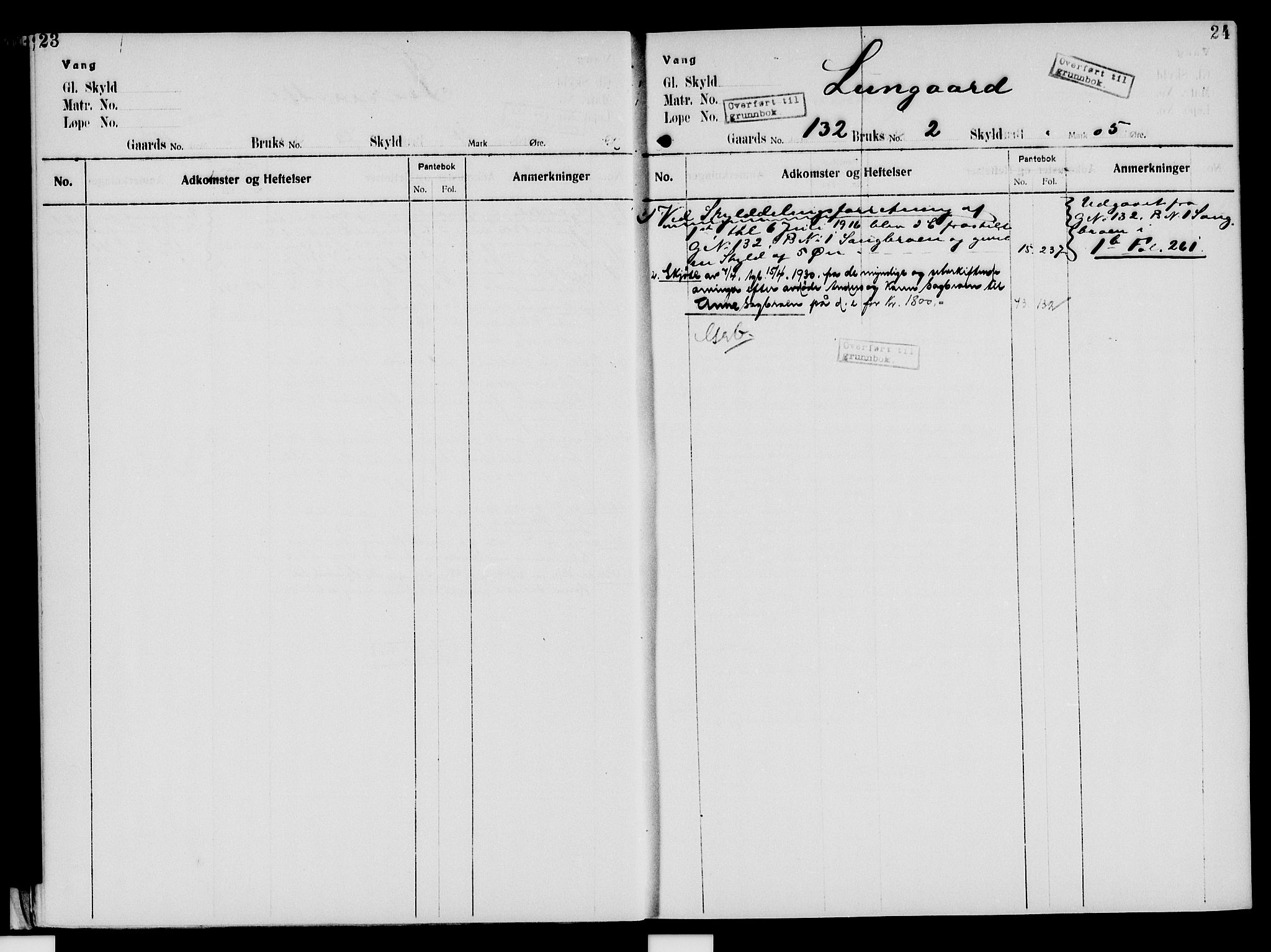 Nord-Hedmark sorenskriveri, SAH/TING-012/H/Ha/Had/Hade/L0005: Mortgage register no. 4.5, 1916-1940, p. 23-24