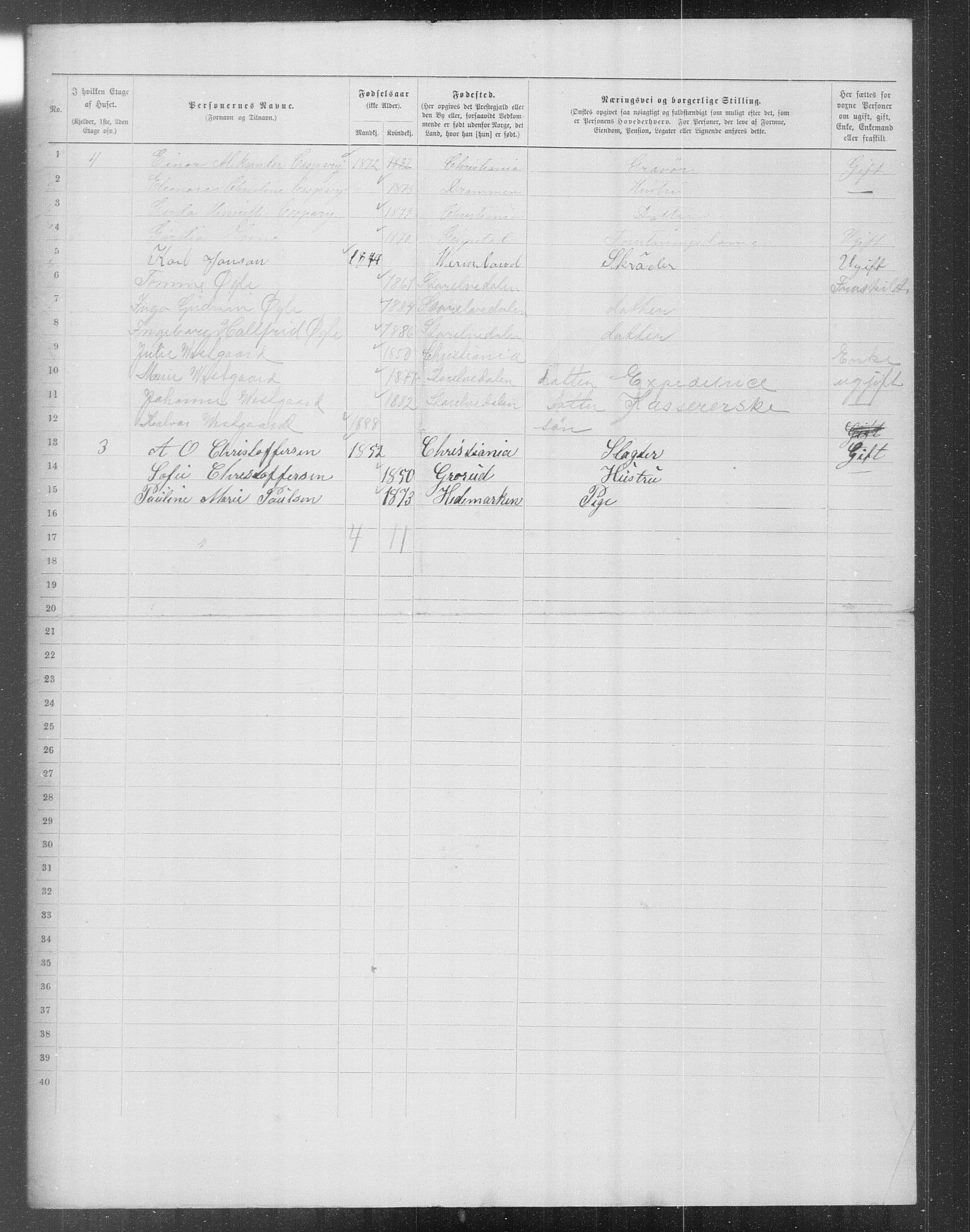 OBA, Municipal Census 1899 for Kristiania, 1899, p. 14821