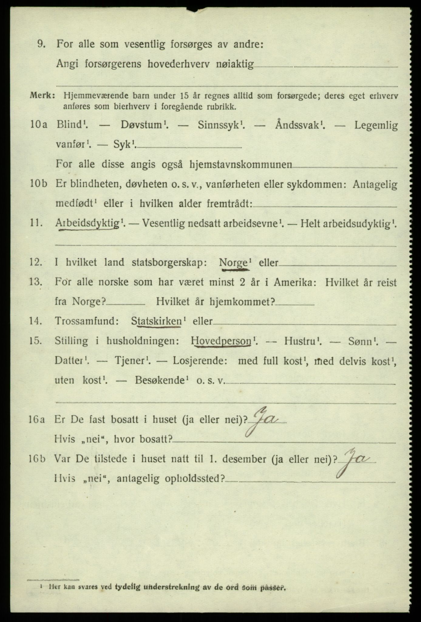 SAB, 1920 census for Austevoll, 1920, p. 3643